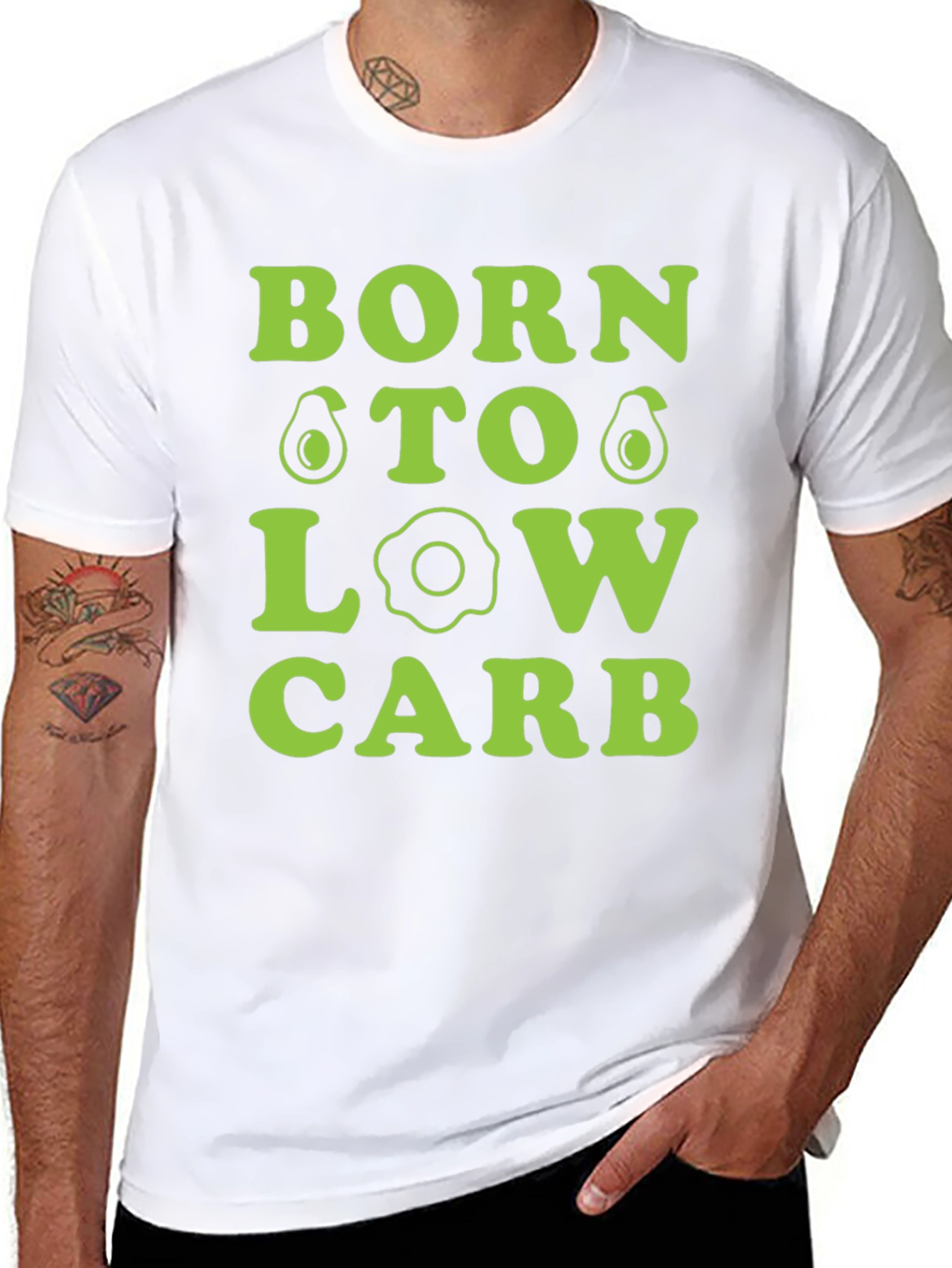 Born To Low Carb Graphic Tee - Black