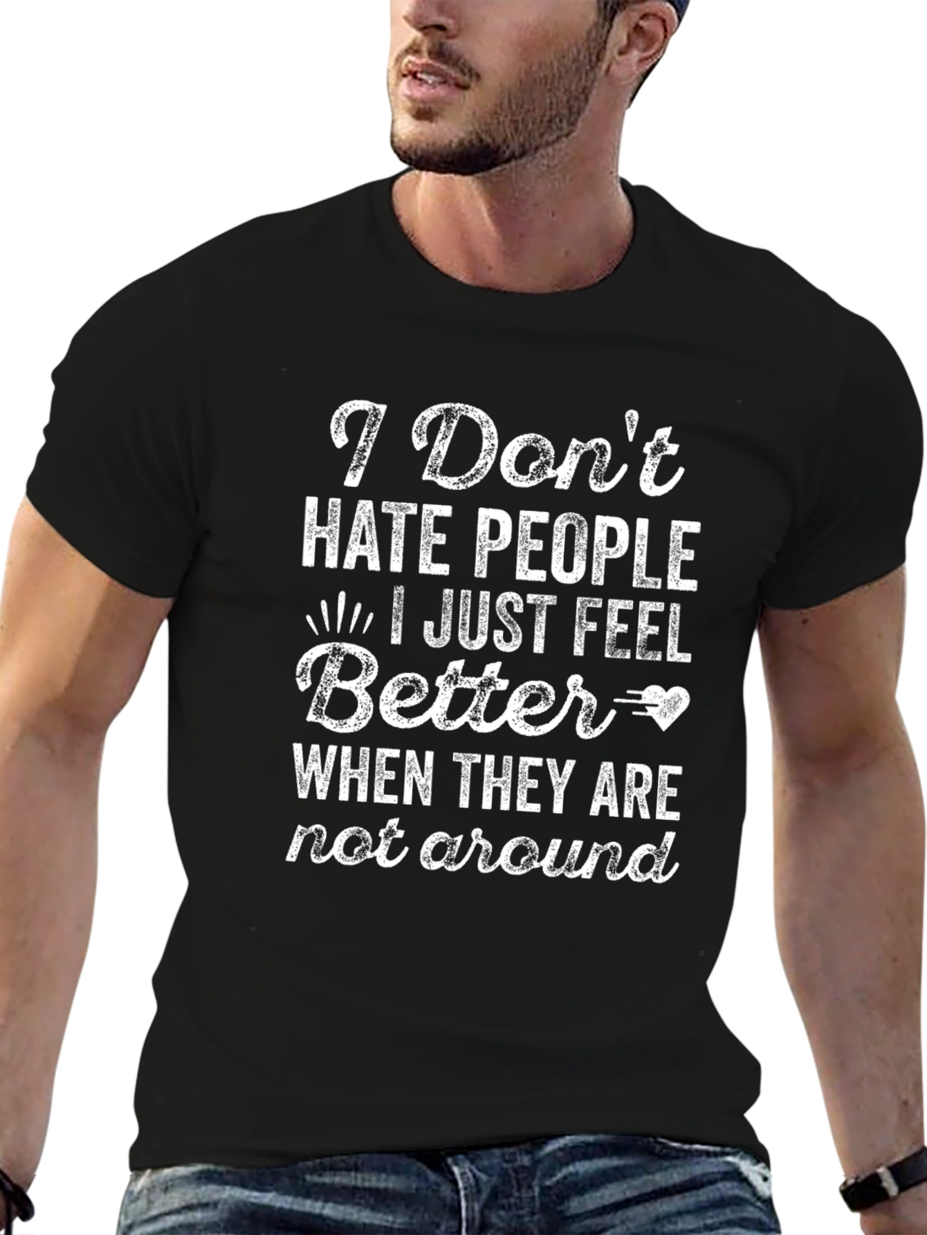 Funny Introvert T-Shirt: I Dont Hate People
