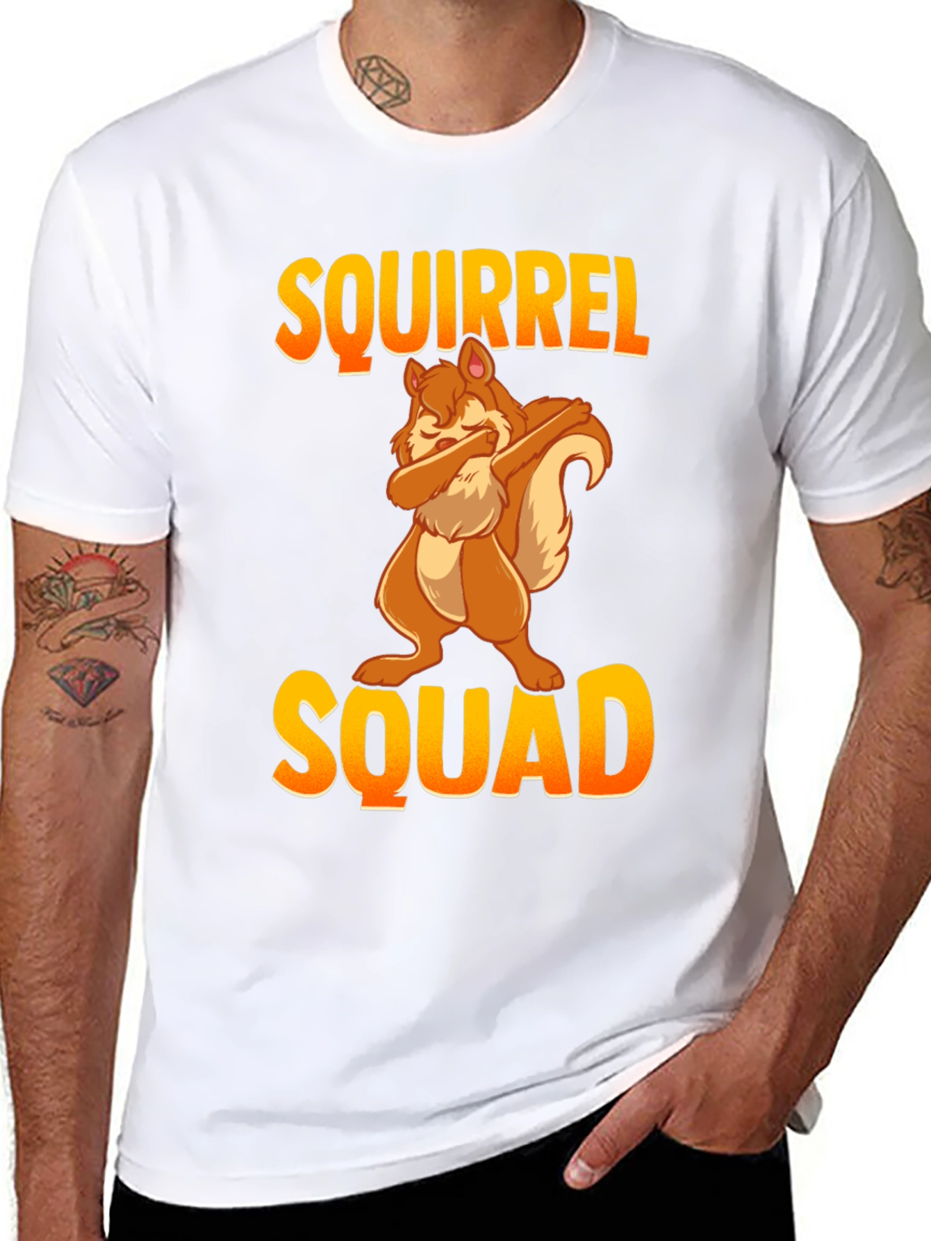 Squirrel Squad T-Shirt - Funny Dabbing Squirrel Tee