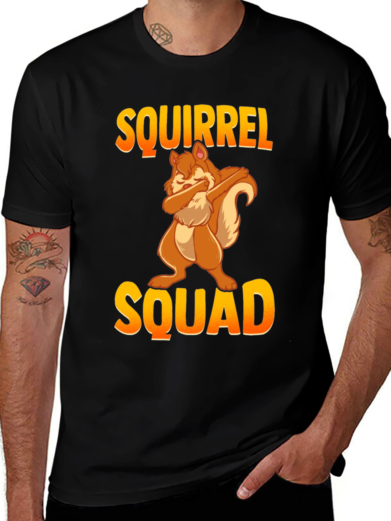 Squirrel Squad T-Shirt - Funny Dabbing Squirrel Tee