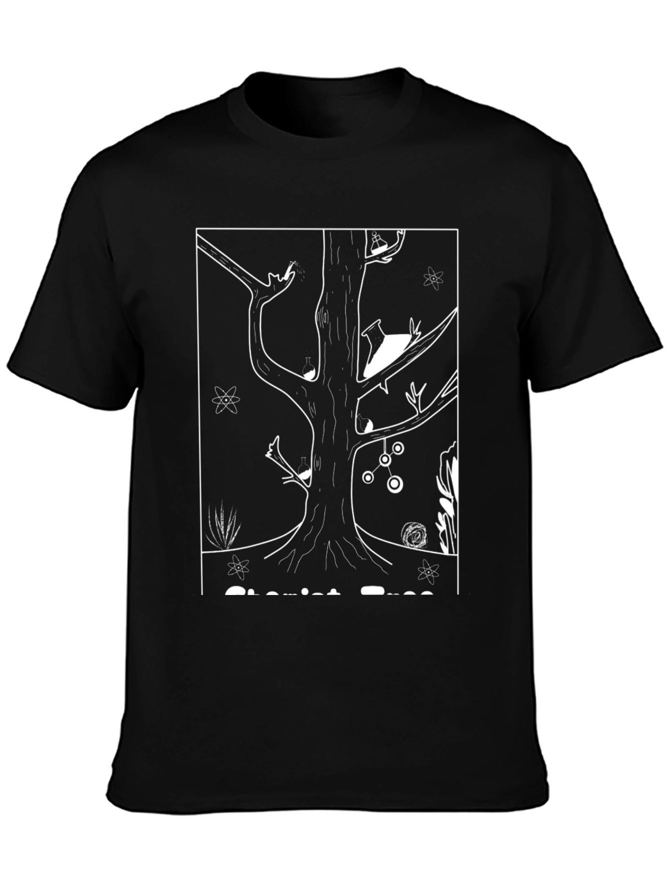 Science Tree Black T-Shirt