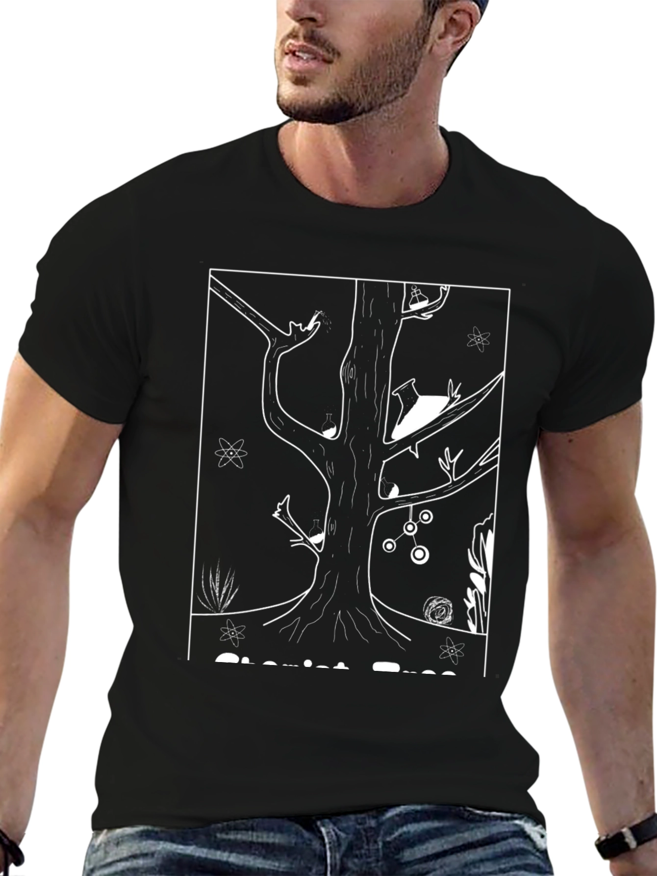 Science Tree Black T-Shirt