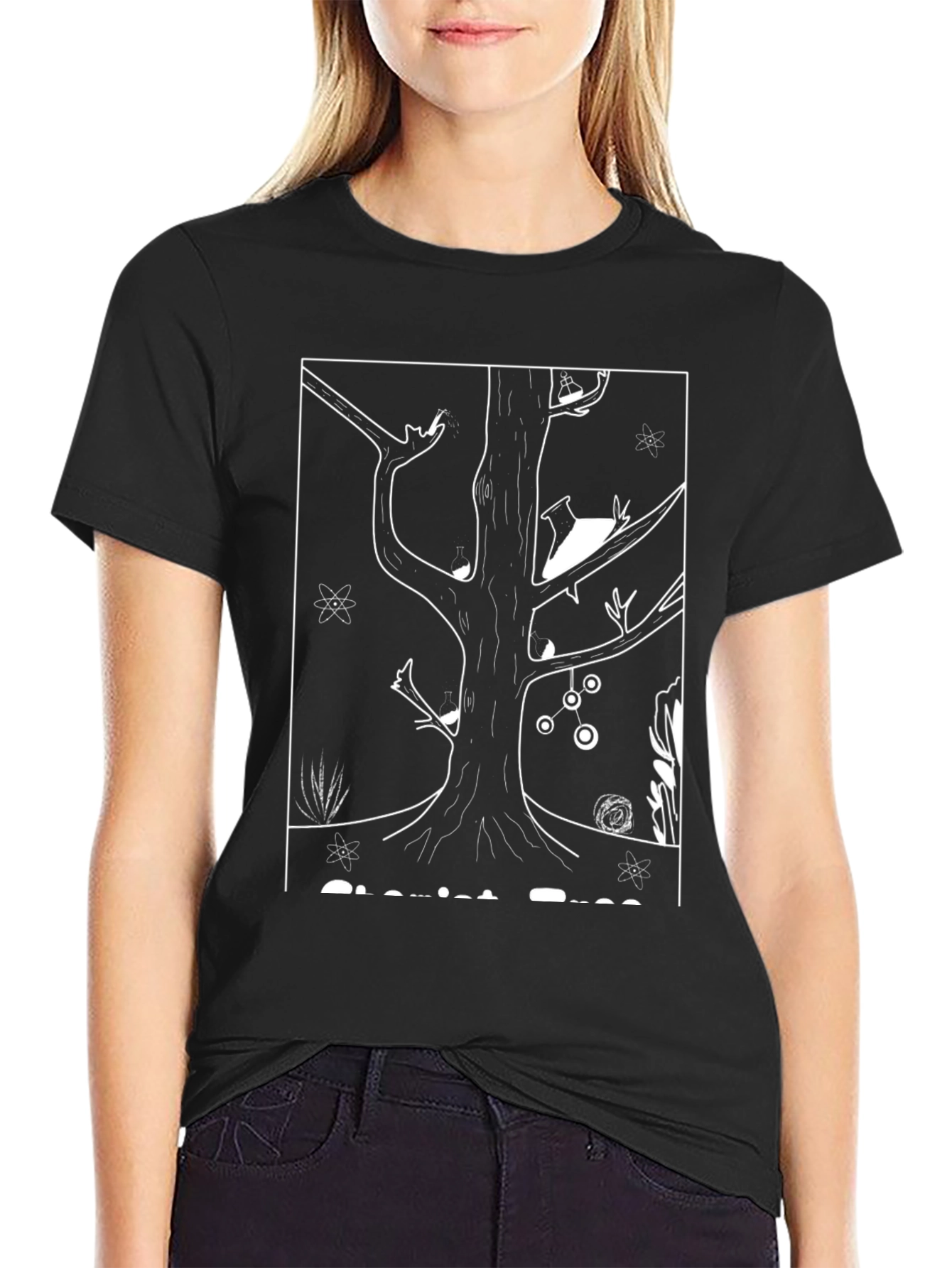 Science Tree Black T-Shirt