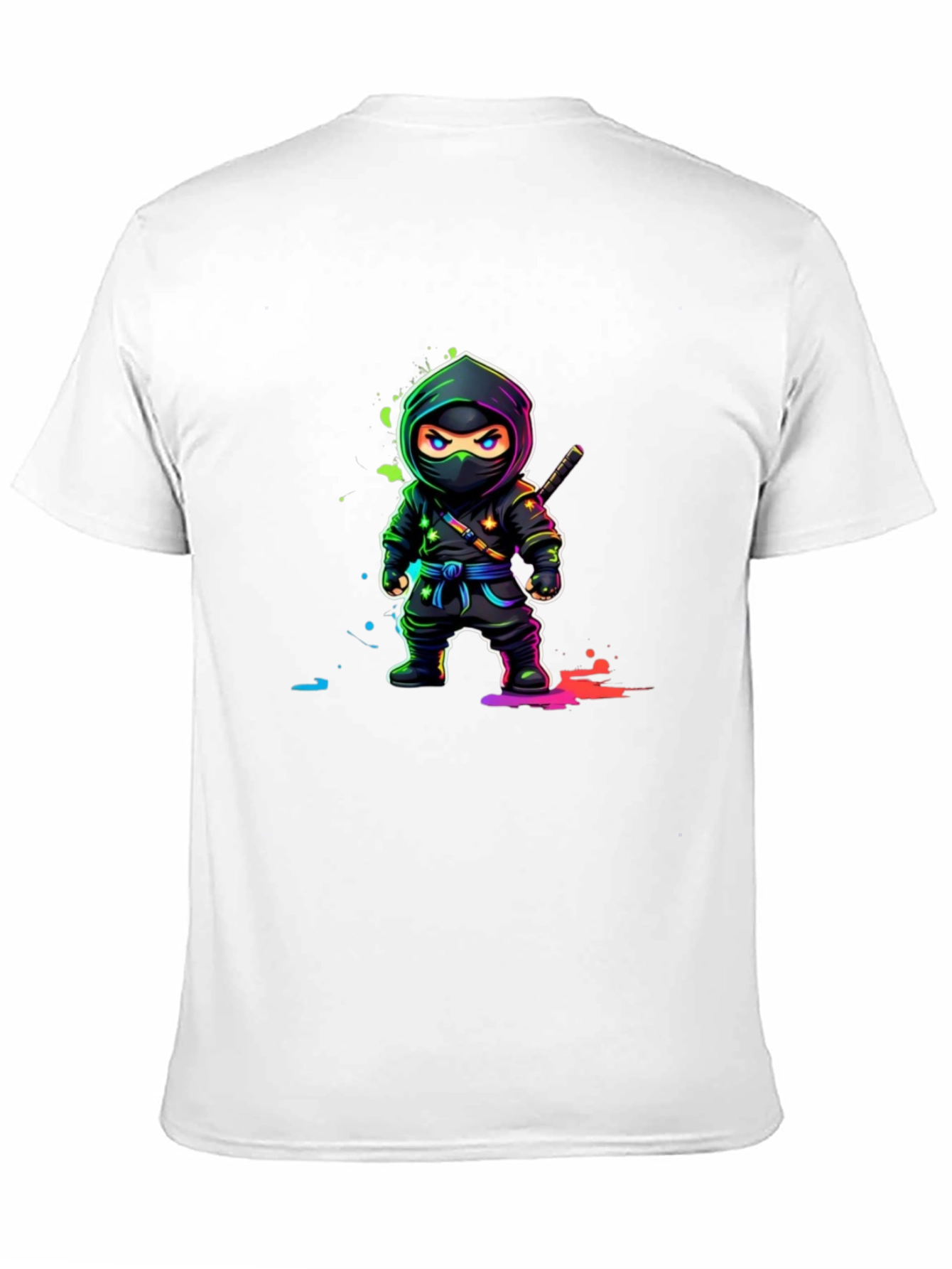 Ninja Graphic Tee - Black Cotton T-Shirt