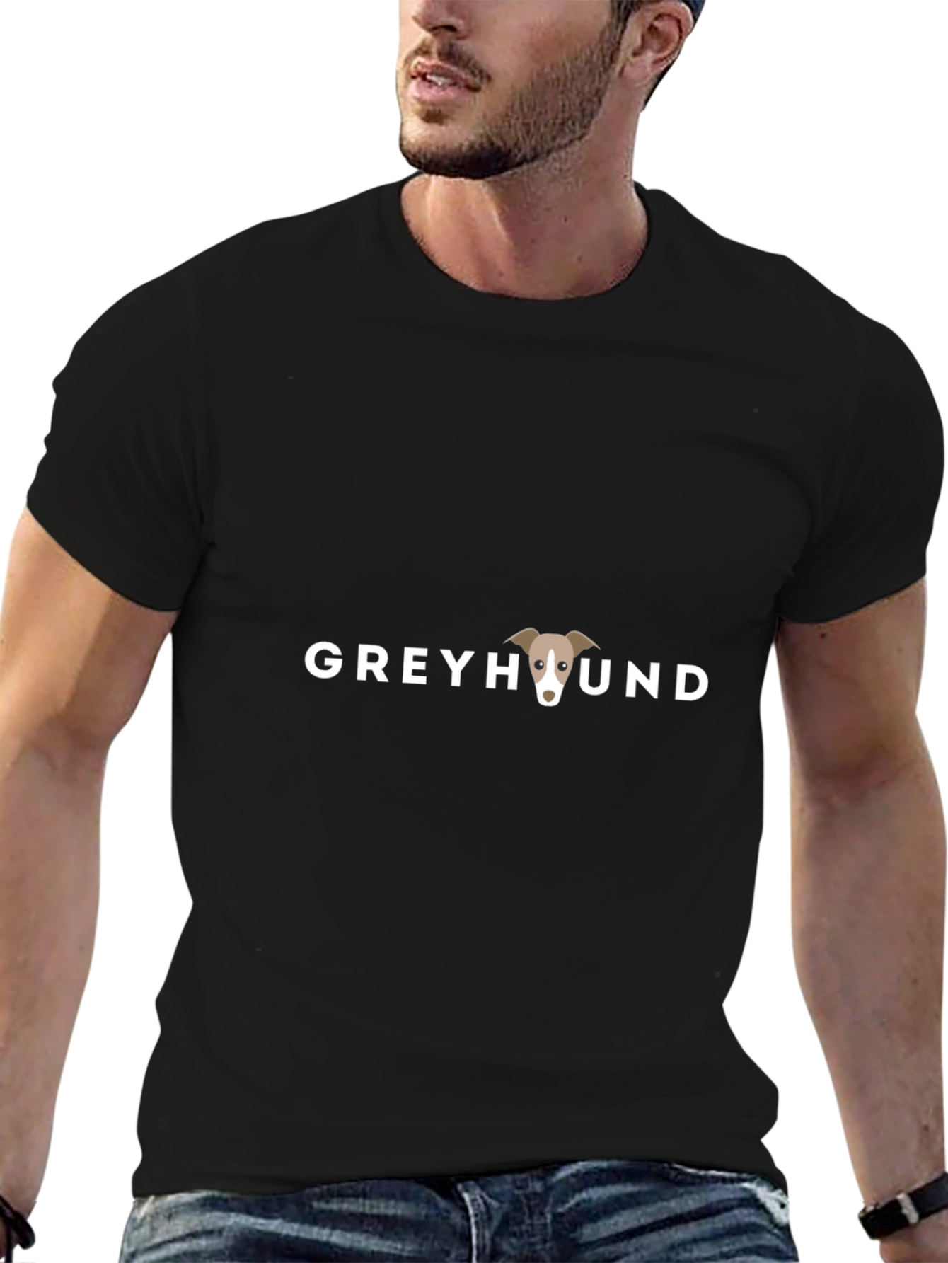 Greyhound Dog Graphic Tee - Stylish Comfort