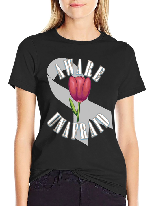 Aware Unafraid Ribbon & Tulip T-Shirt