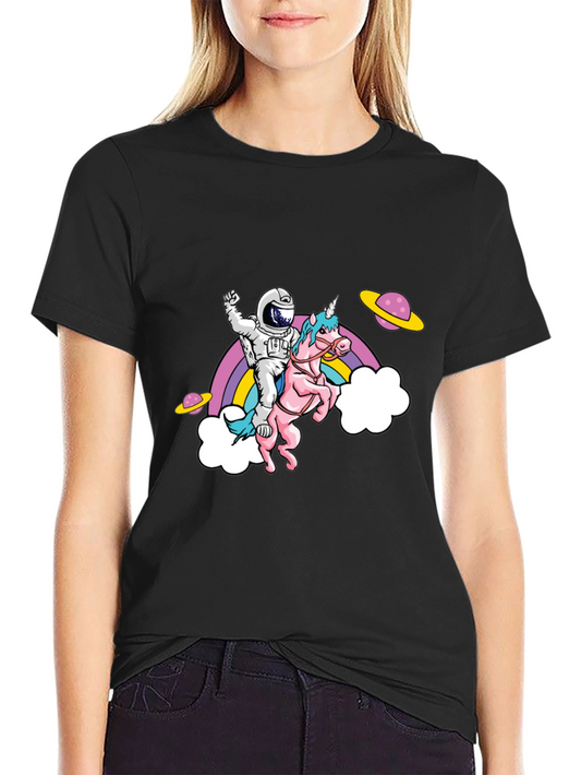 Astronaut Riding Unicorn T-Shirt