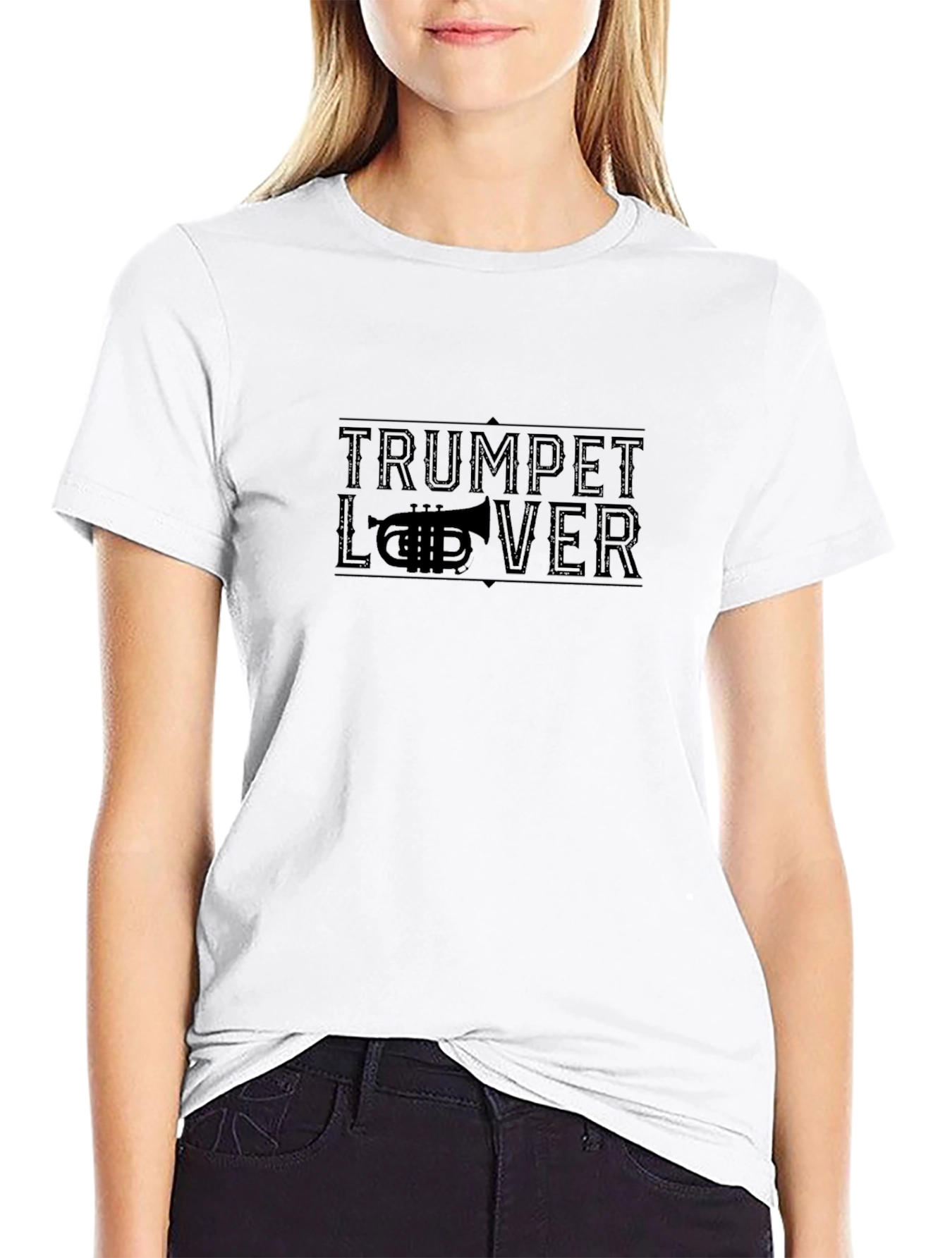 Trumpet Lover Black Graphic Tee