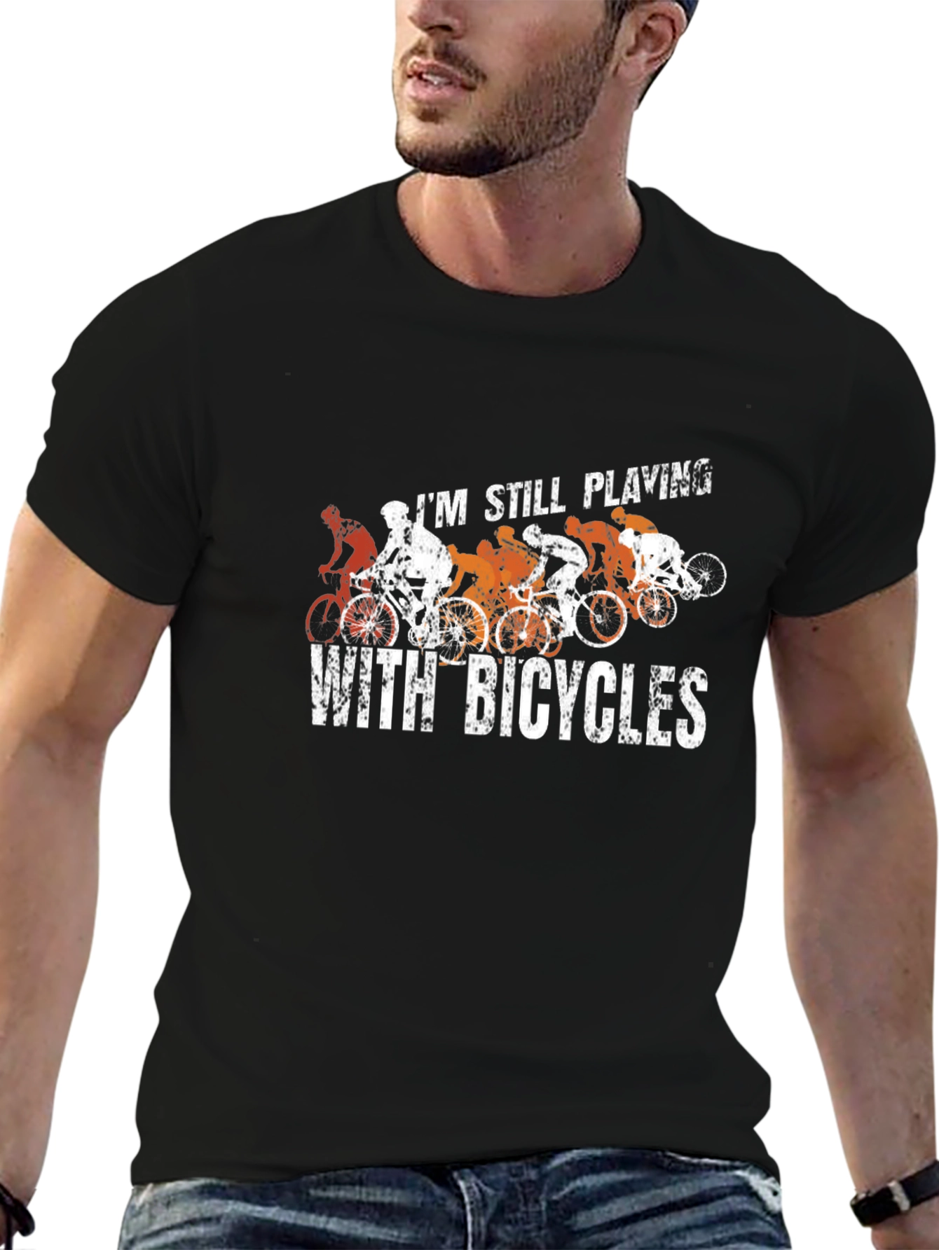 Still Playing With Bicycles Black T-Shirt
