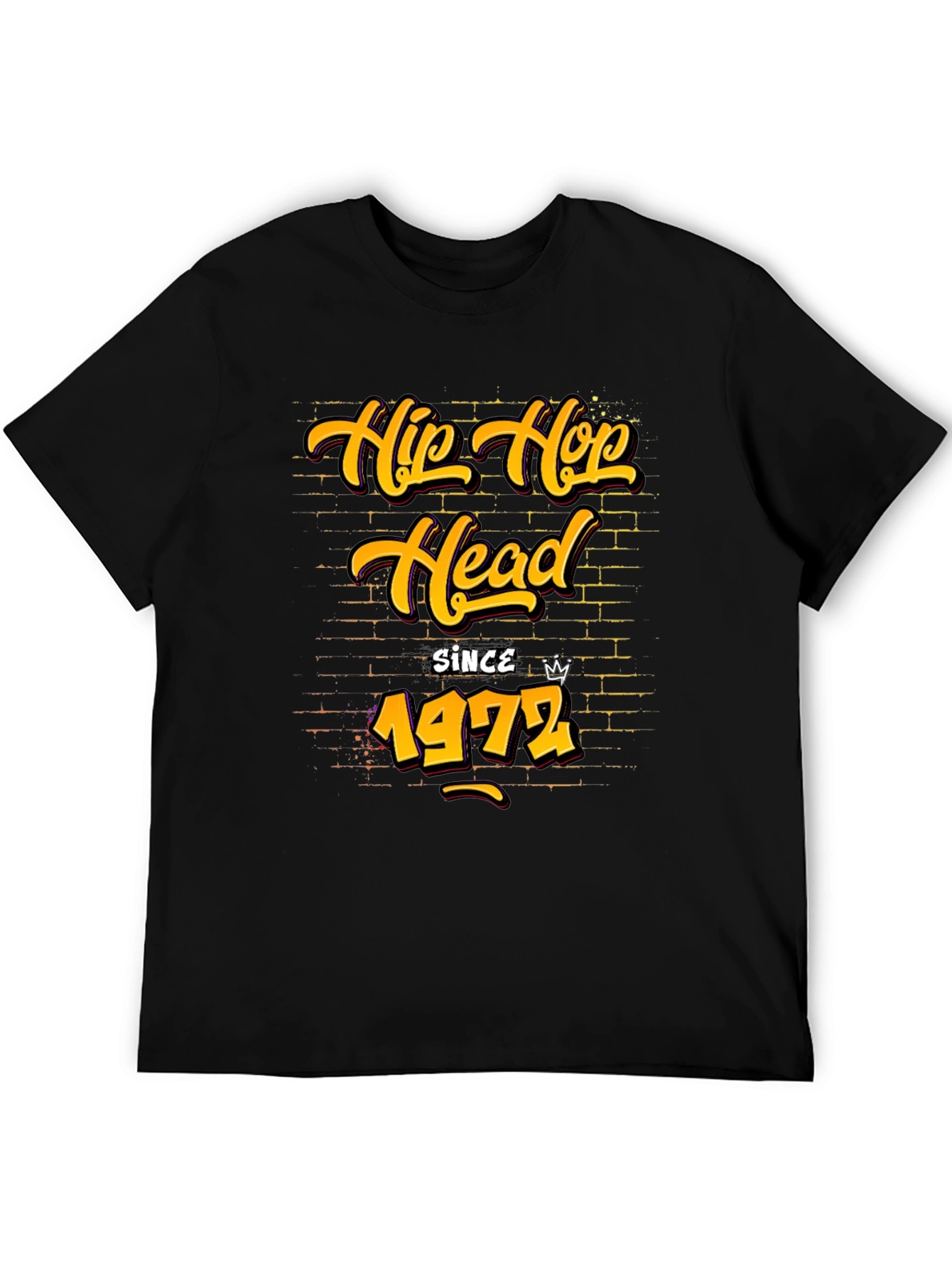Hip Hop Head Since 1972 Black T-Shirt