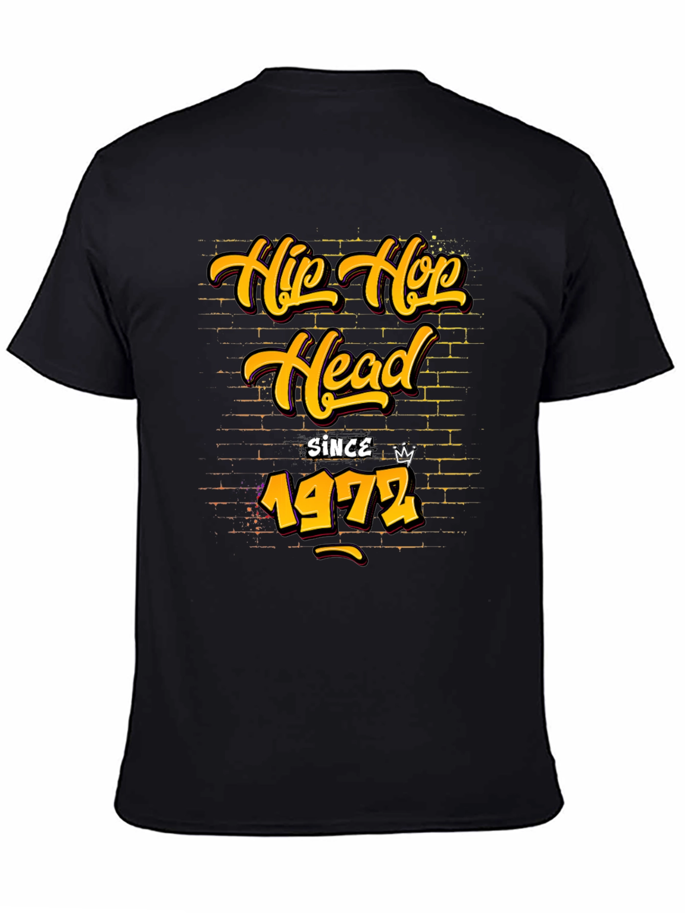 Hip Hop Head Since 1972 Black T-Shirt