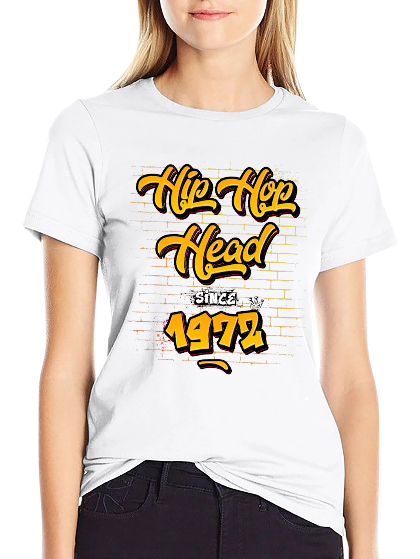 Hip Hop Head Since 1972 Black T-Shirt