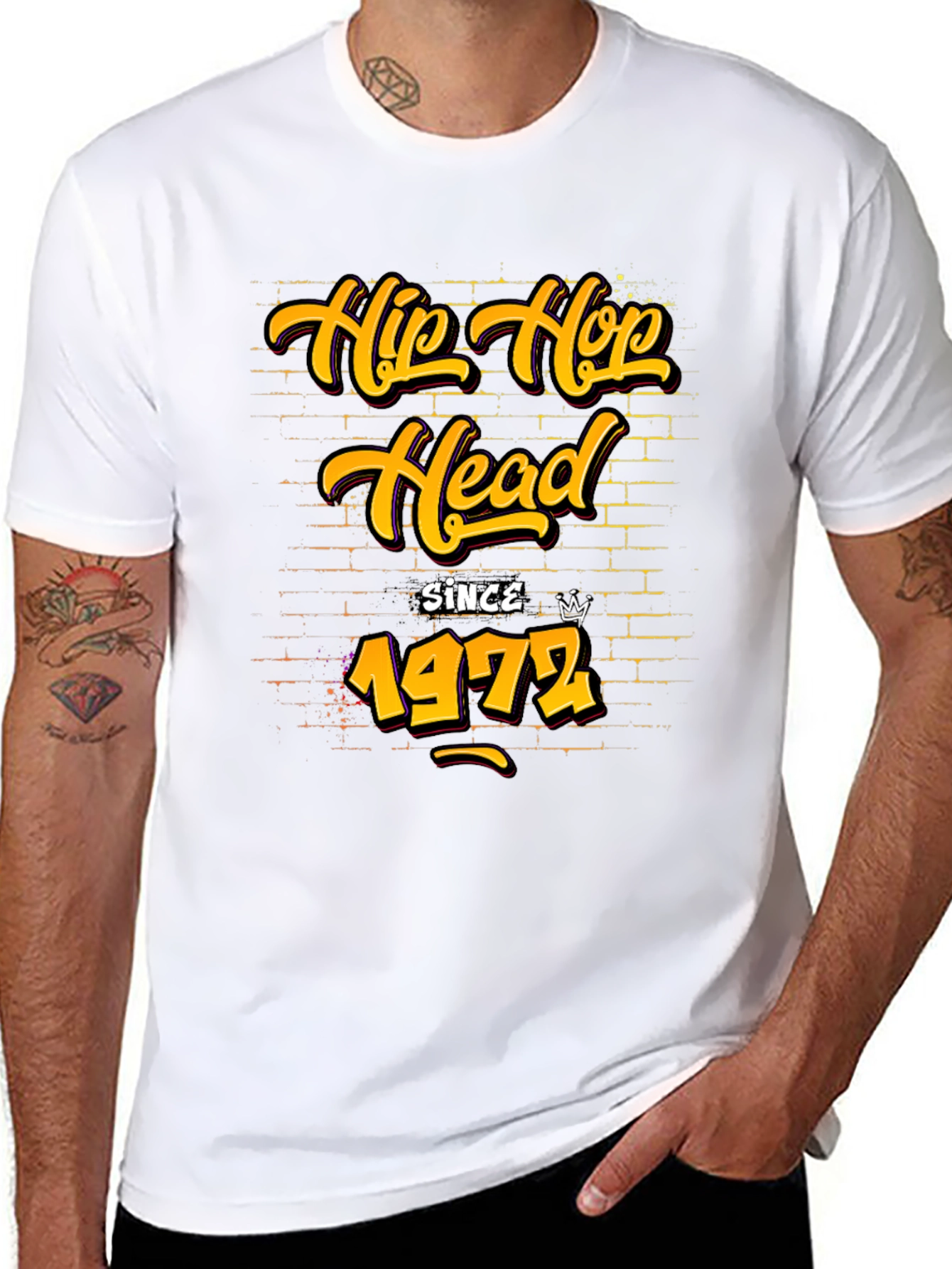 Hip Hop Head Since 1972 Black T-Shirt