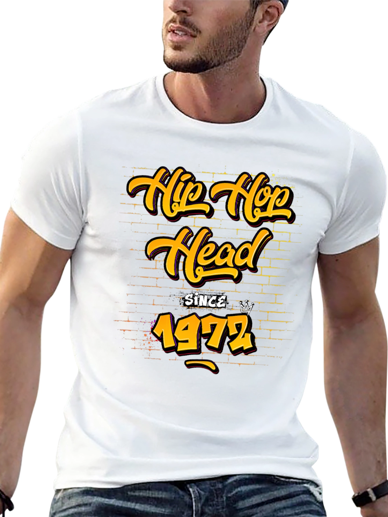 Hip Hop Head Since 1972 Black T-Shirt