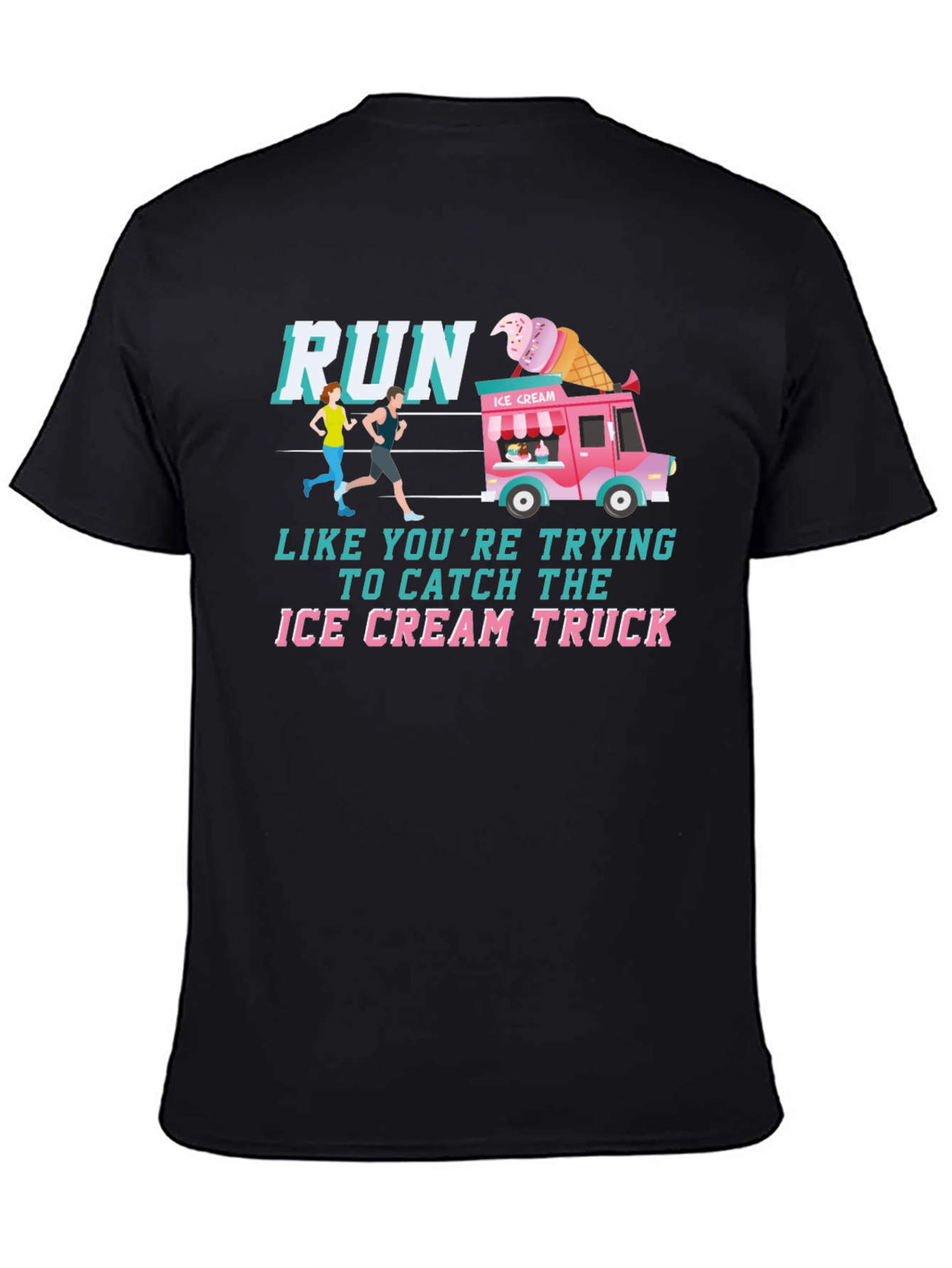 Run For Ice Cream Graphic T-Shirt
