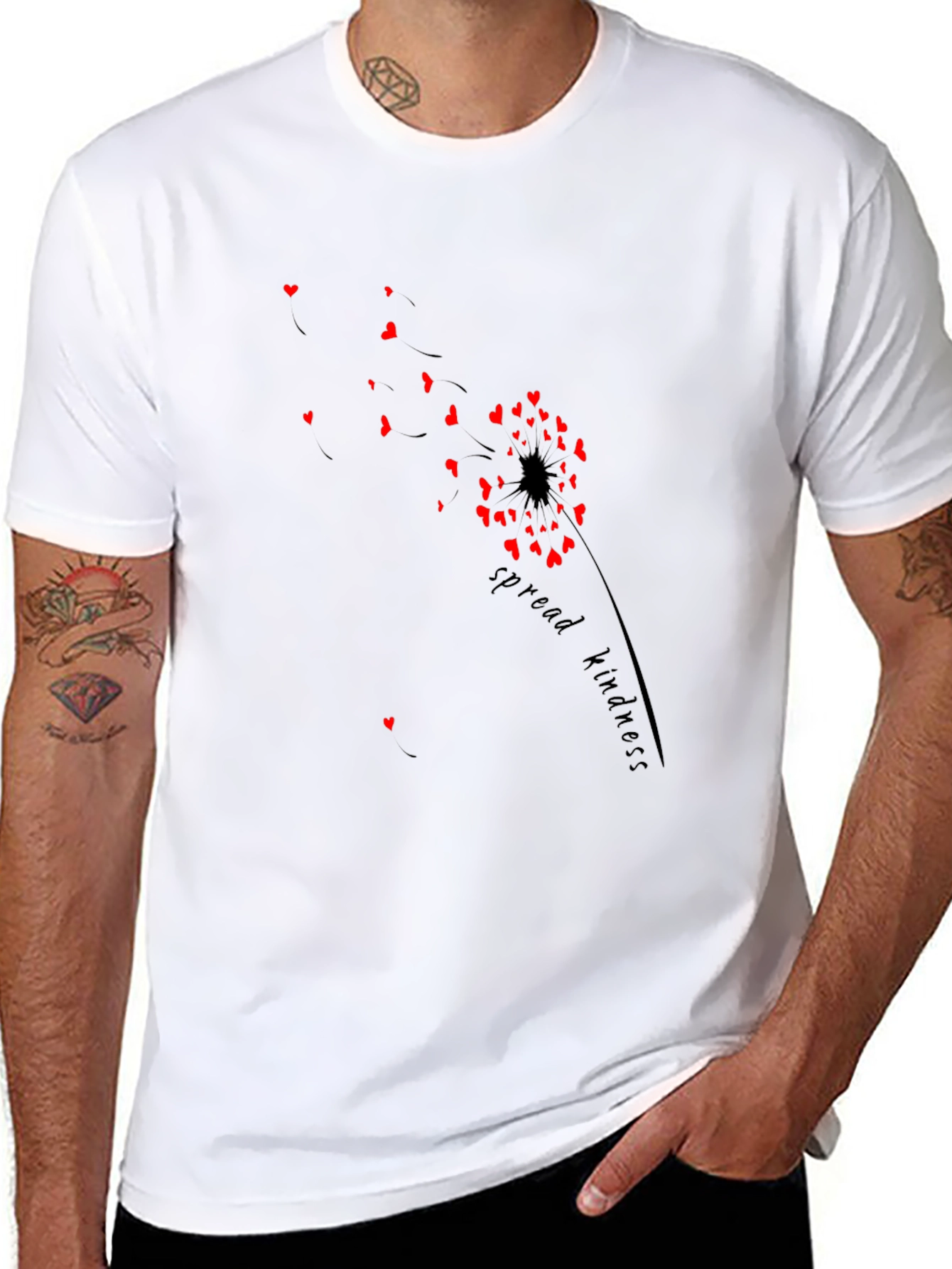 Spread Kindness T-Shirt - Heart Dandelion