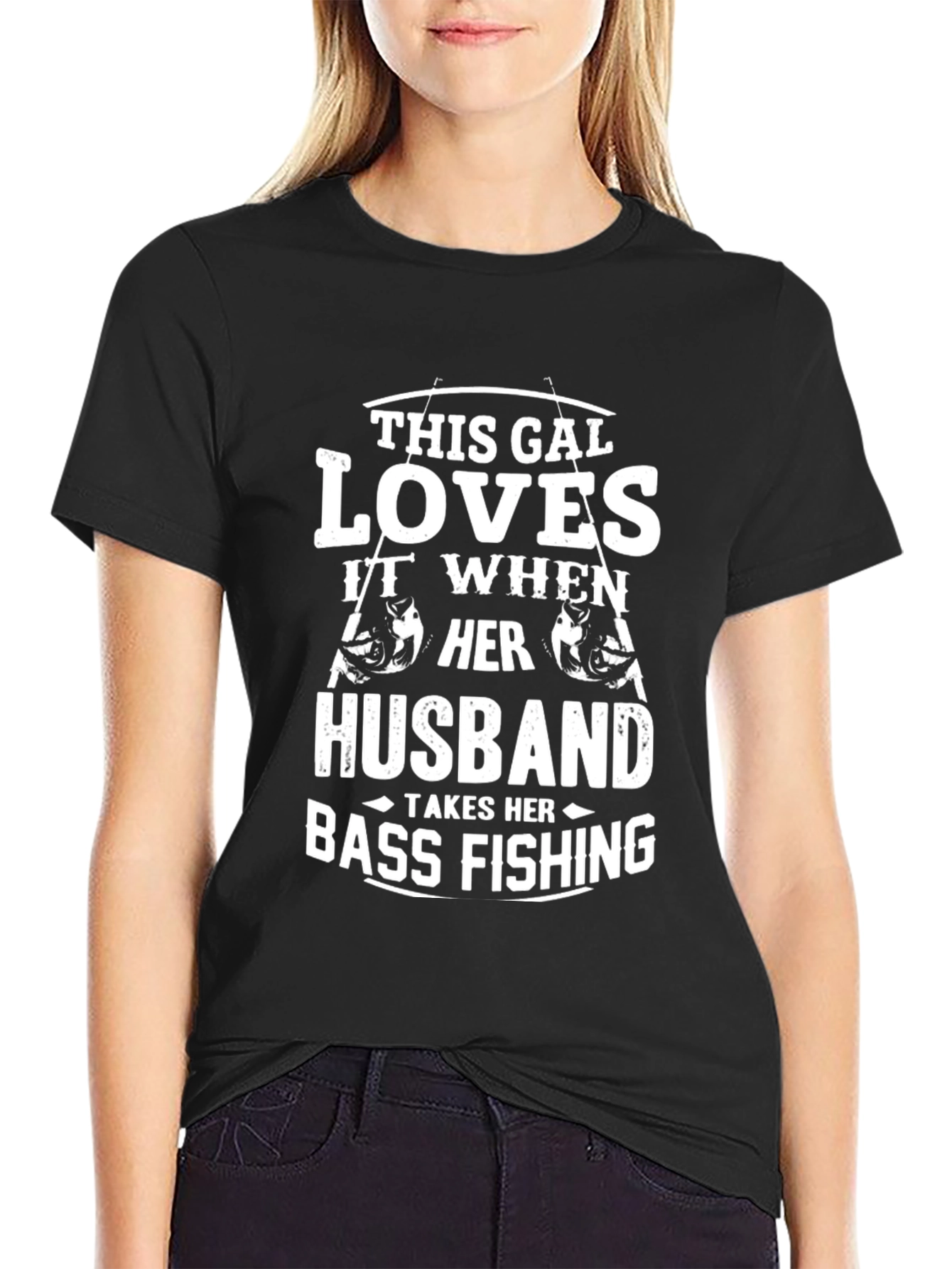 Funny Bass Fishing Husband T-Shirt