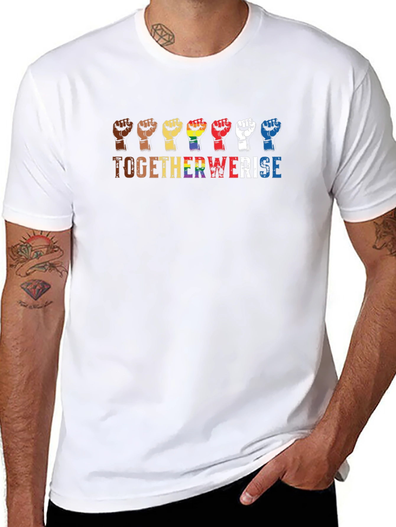 Together We Rise T-Shirt - Equality Pride