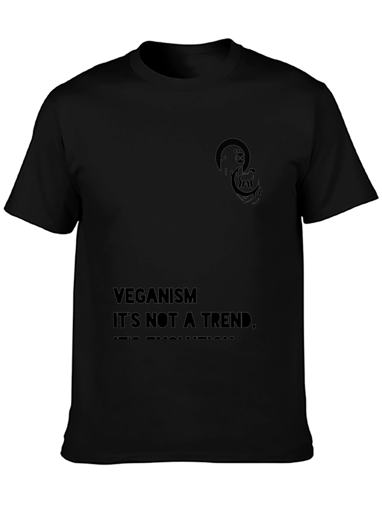 Veganism Evolution Graphic Tee - Black