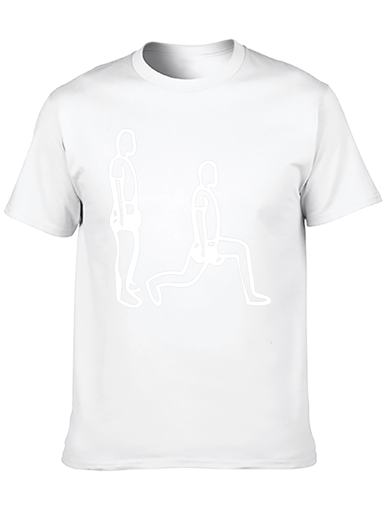 Mens Black T-Shirt with Exercise Graphic