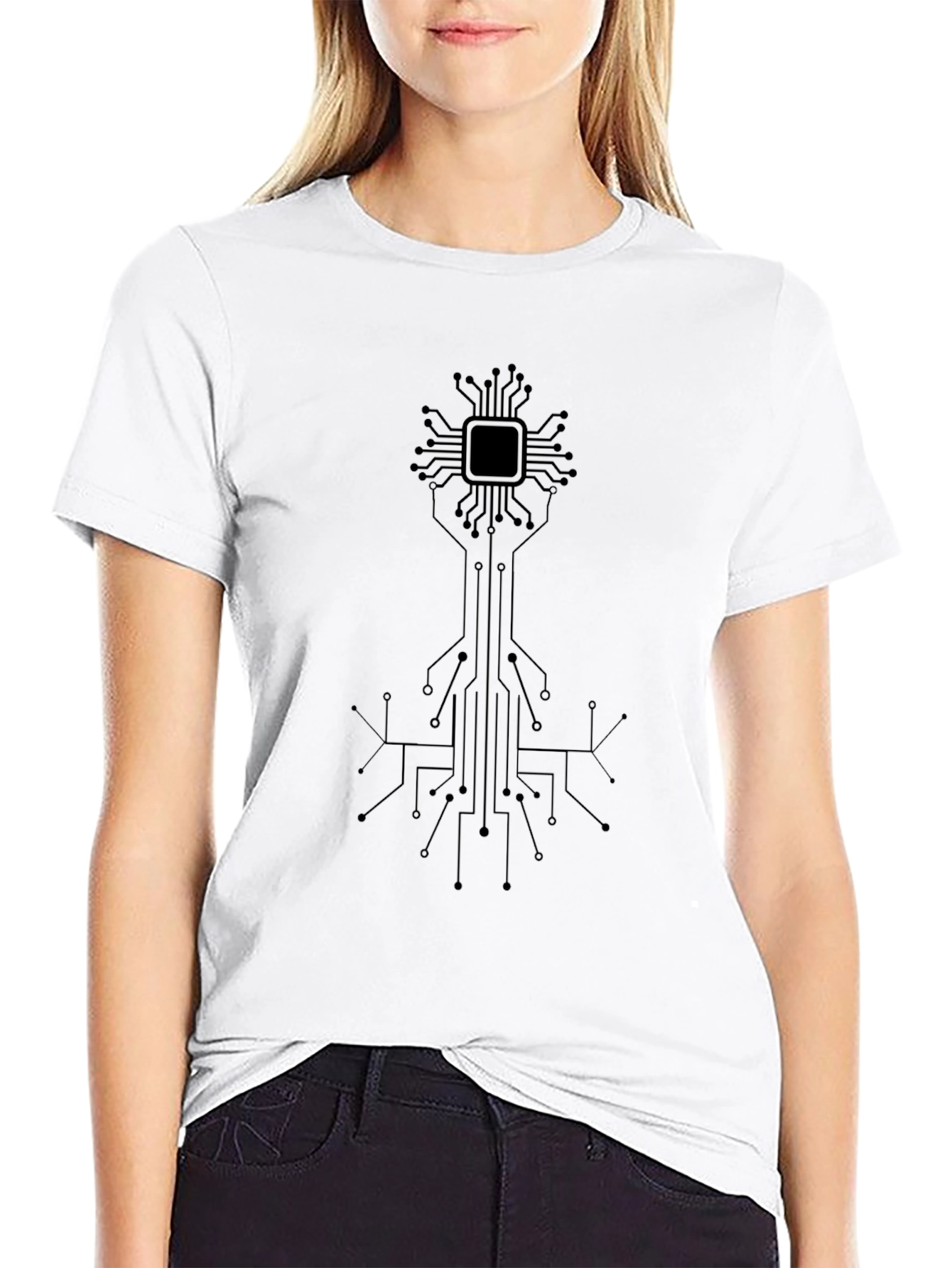 Tech Circuit Board Graphic T-Shirt