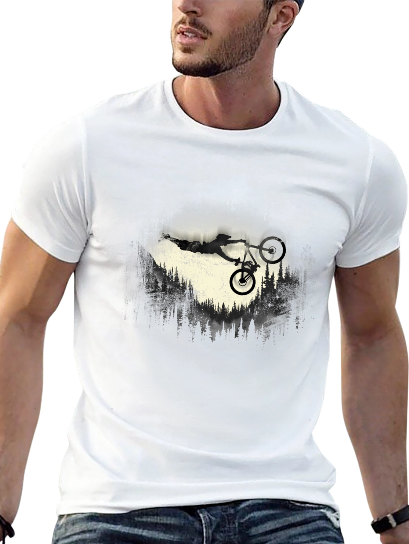 Mountain Bike Silhouette Graphic Tee