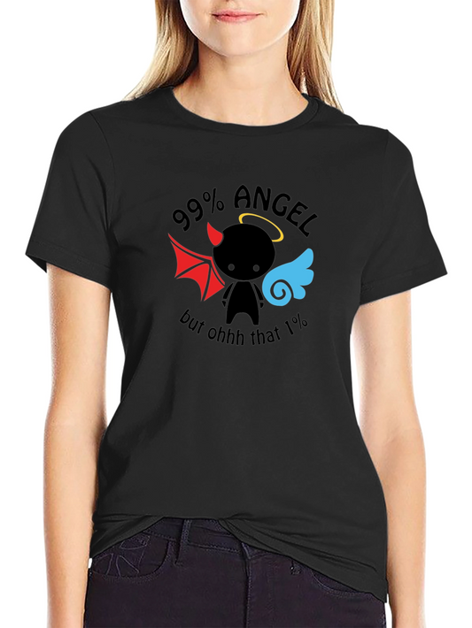 99% Angel Funny Graphic T-Shirt
