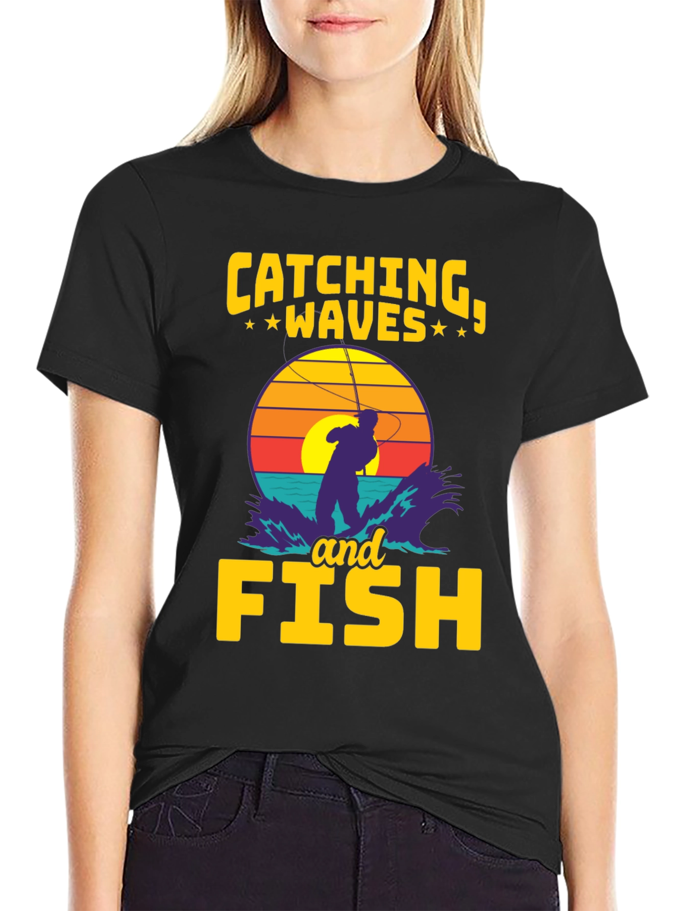 Catching Waves & Fish Graphic Tee