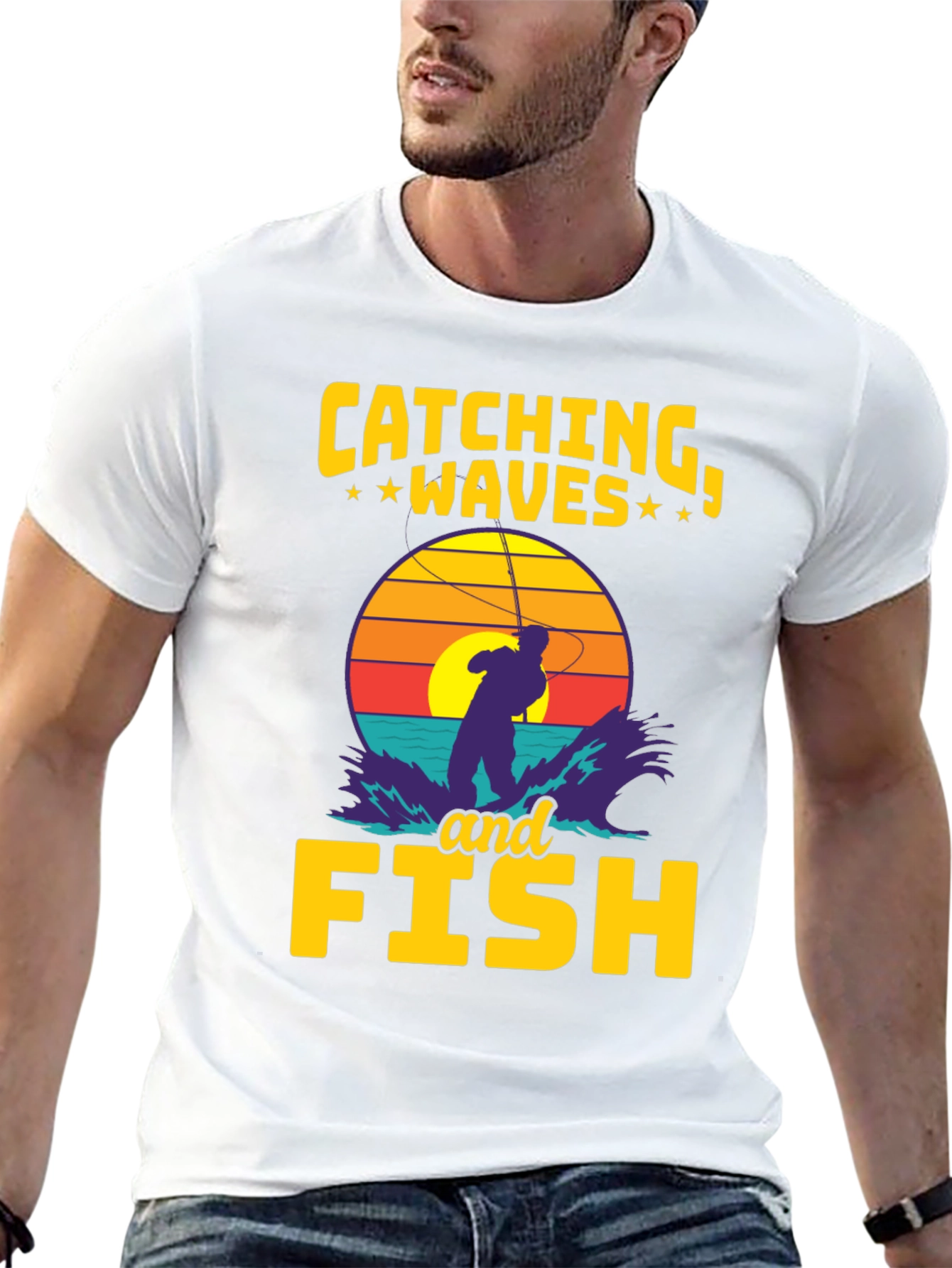 Catching Waves & Fish Graphic Tee