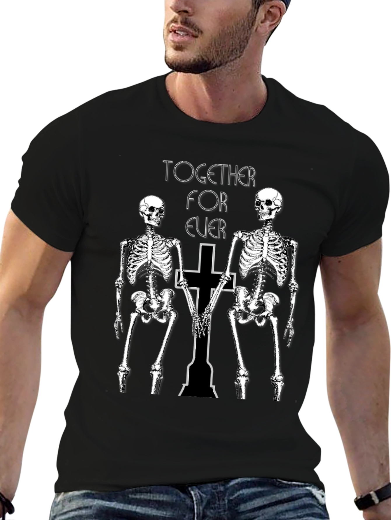Skeleton Couple Black T-Shirt