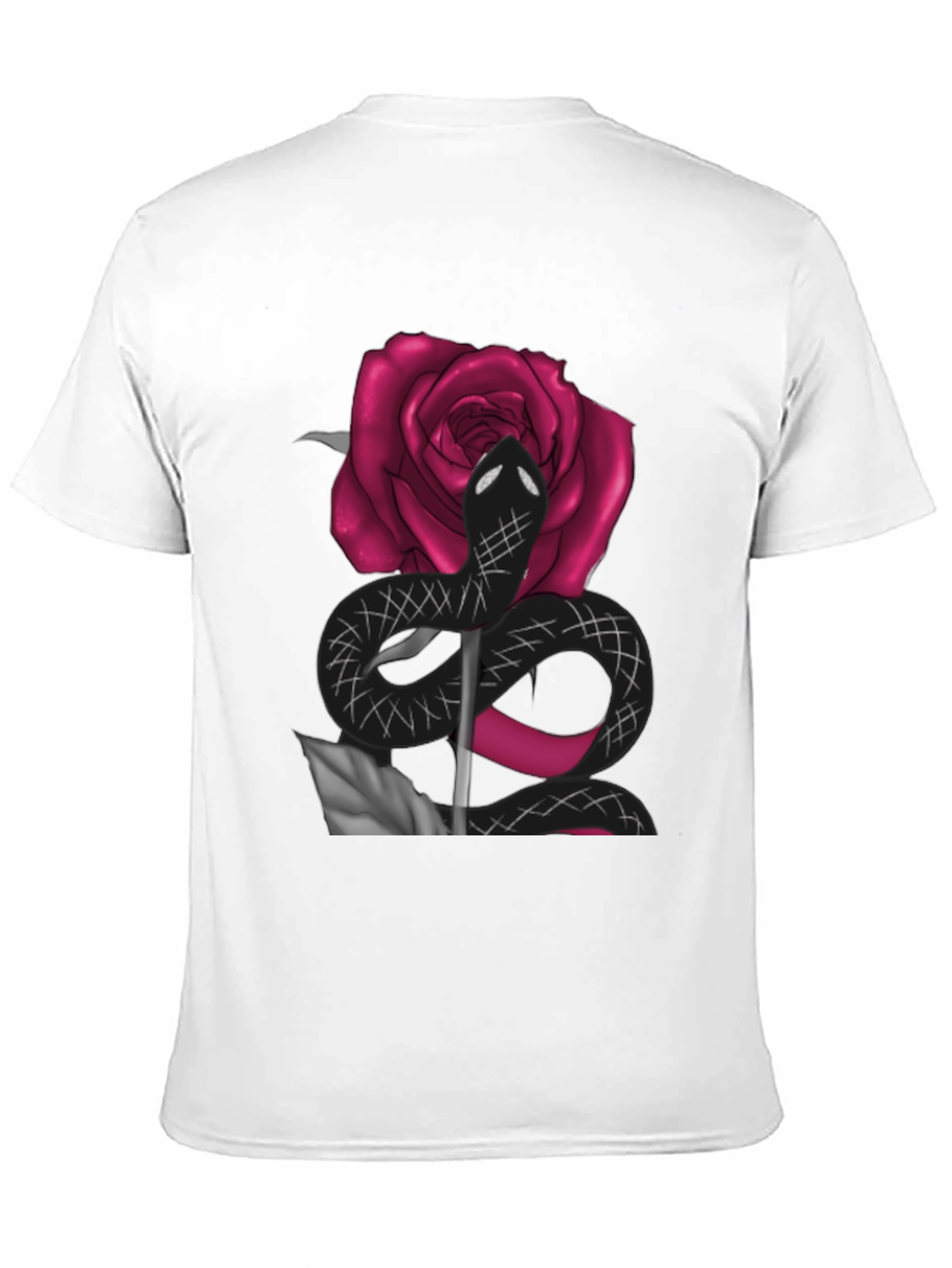 Snake & Rose Graphic Tee - Bold Statement T-Shirt