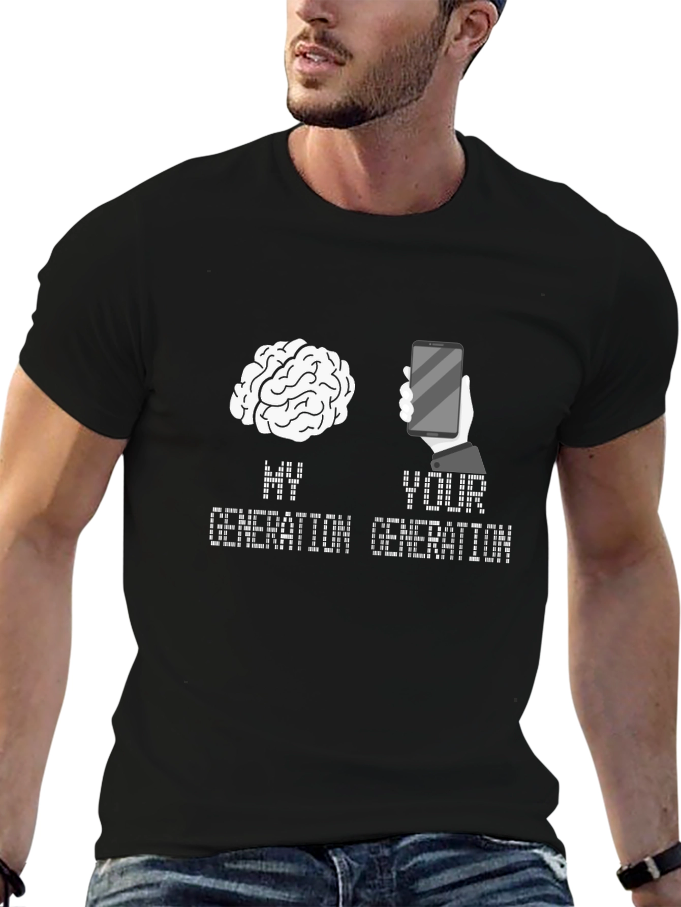 My Generation Brain Your Generation Phone T-Shirt