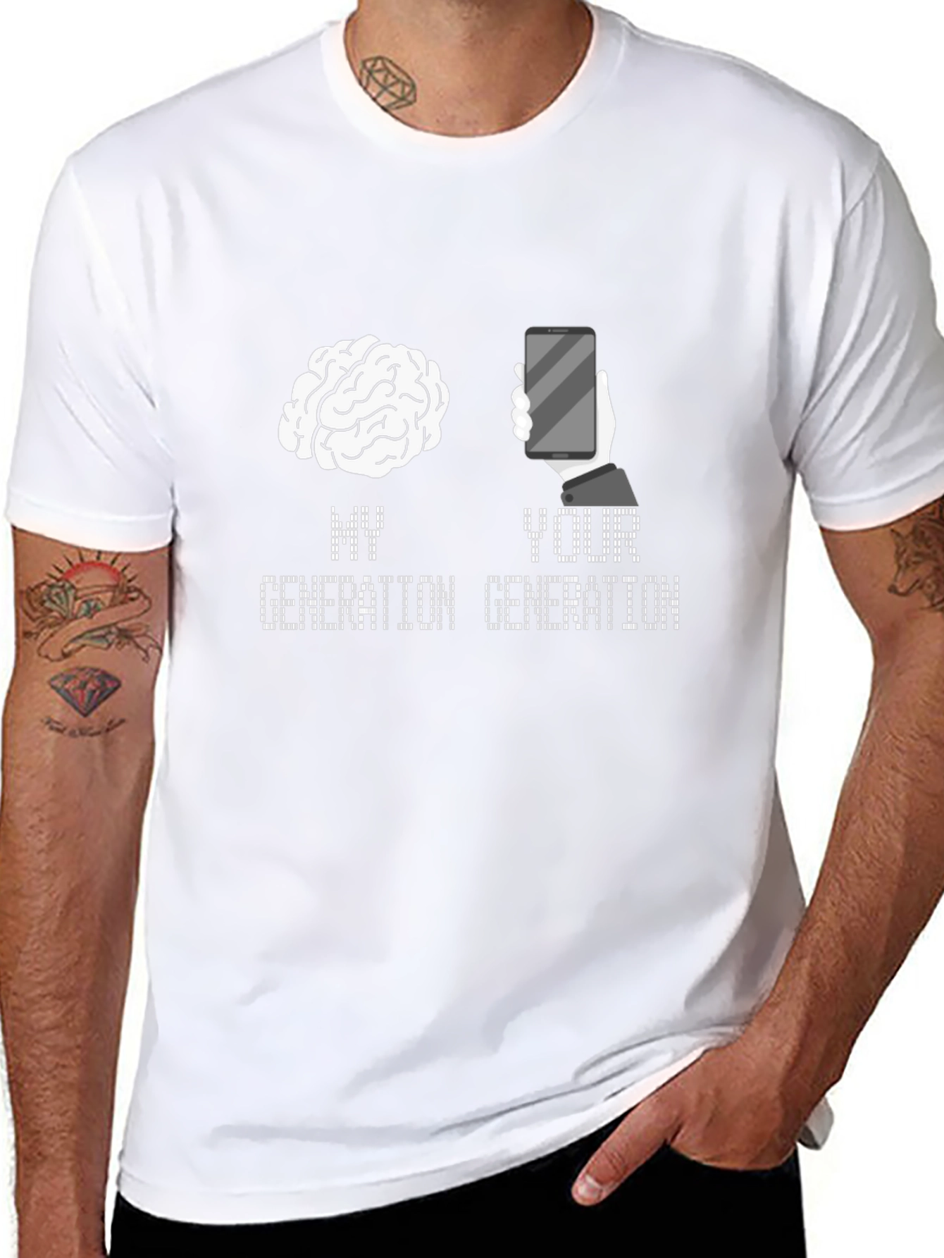 My Generation Brain Your Generation Phone T-Shirt