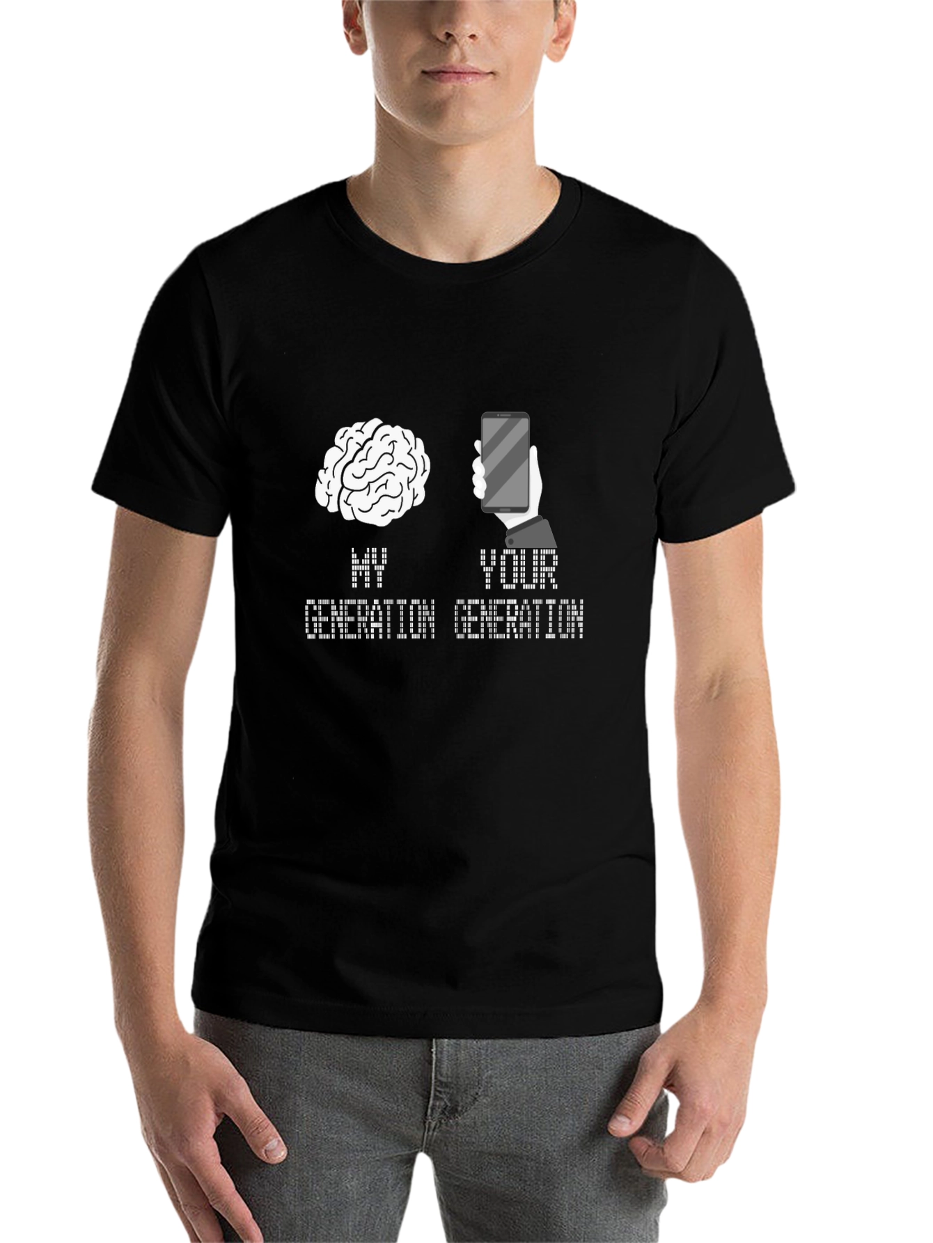 My Generation Brain Your Generation Phone T-Shirt