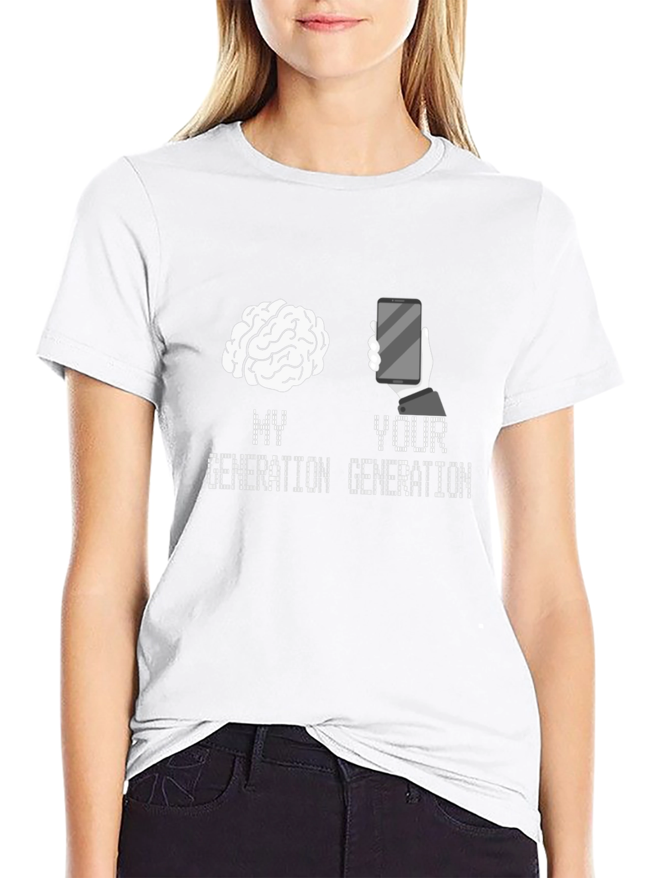 My Generation Brain Your Generation Phone T-Shirt