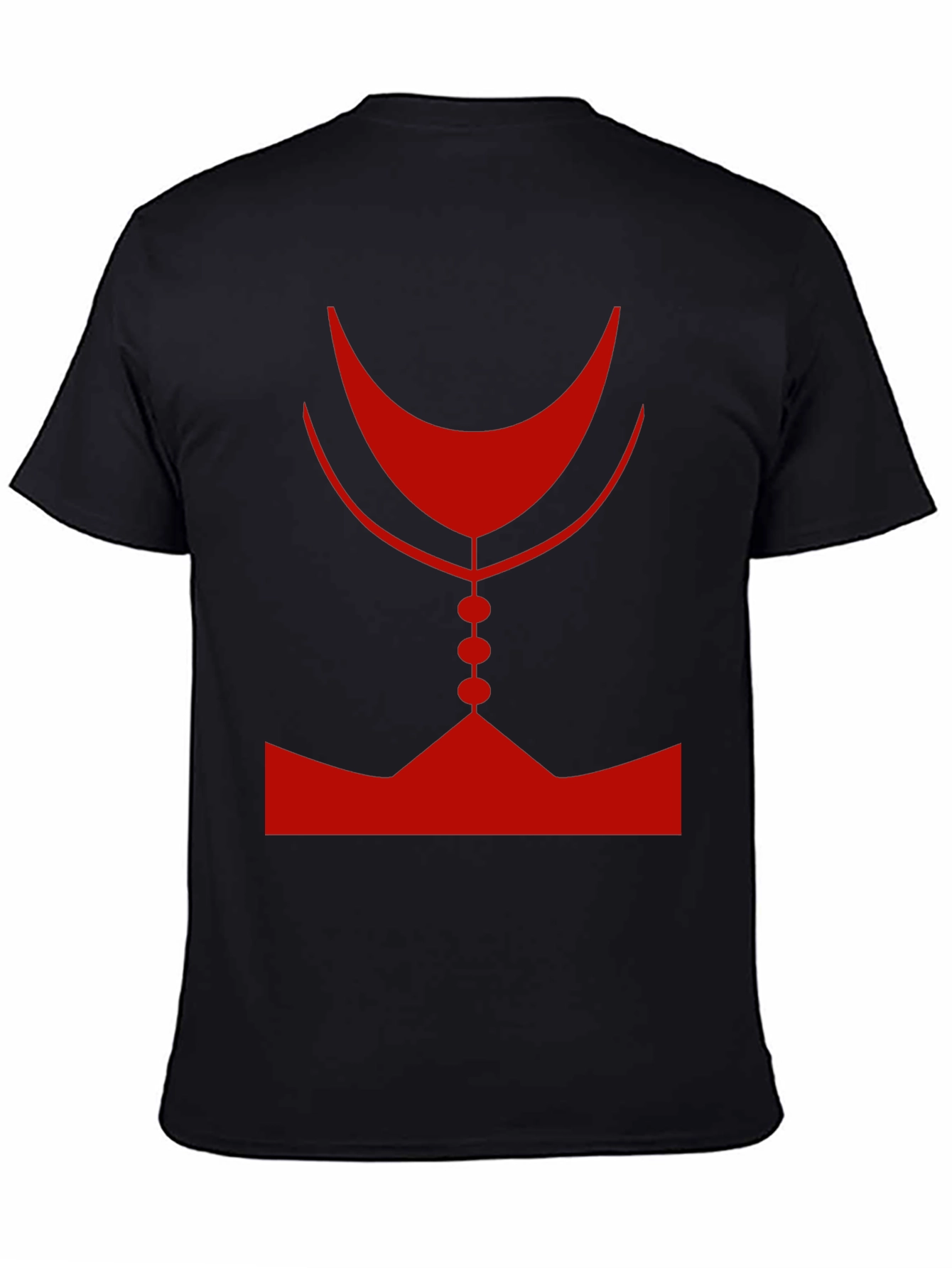 Abstract Red Graphic Print Mens Black T-Shirt