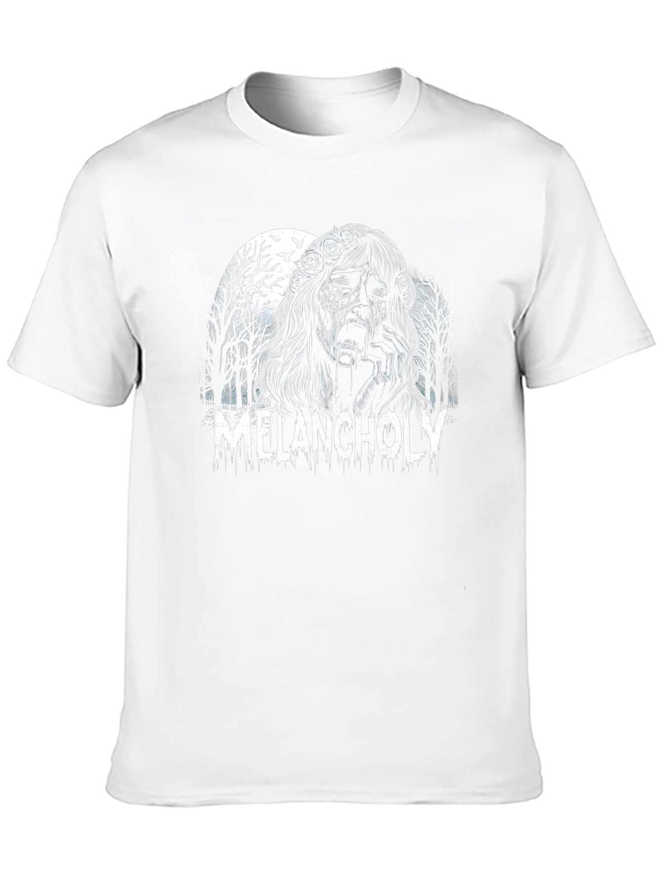 Melancholy Graphic Tee - Black Cotton T-Shirt