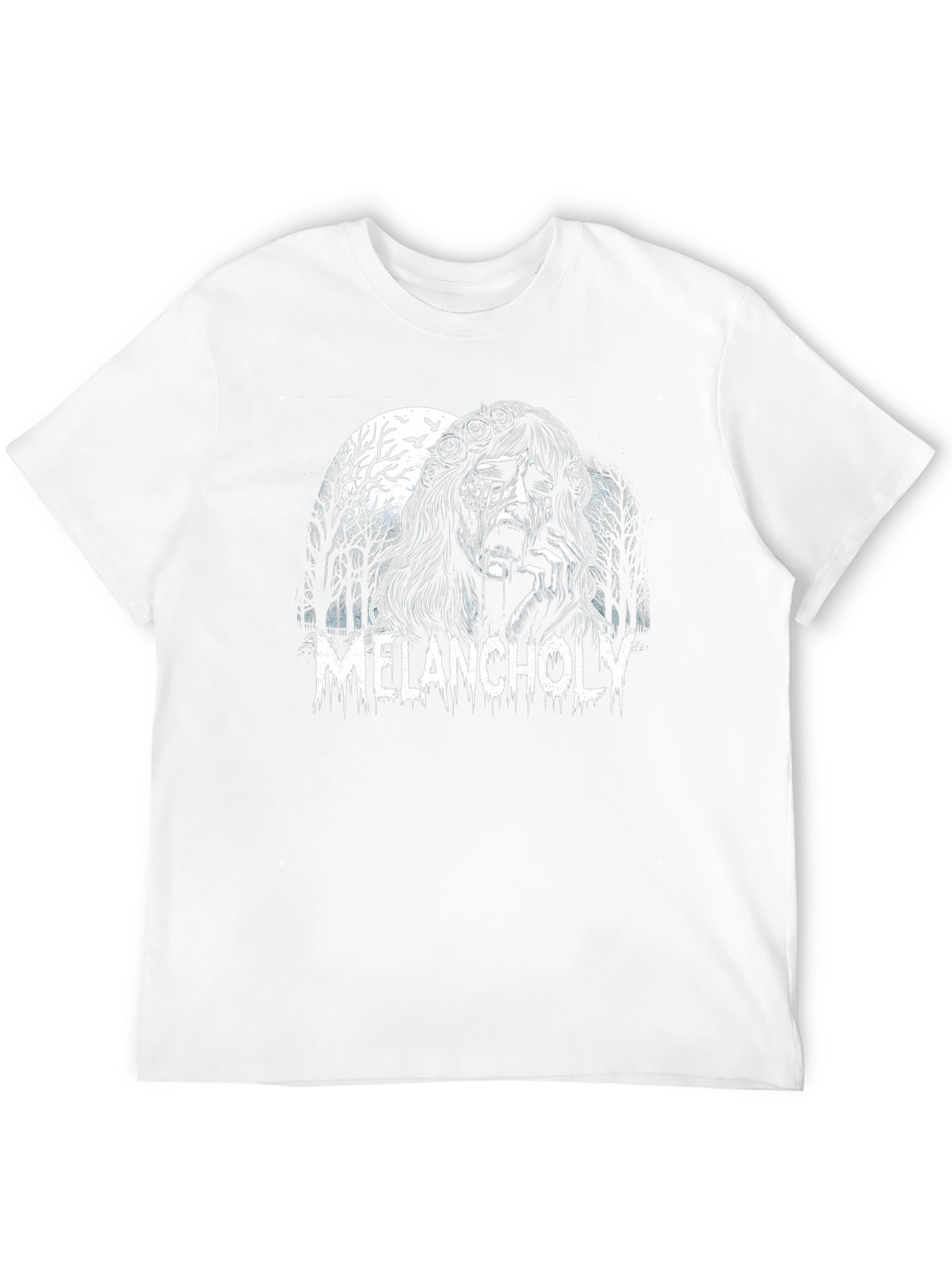 Melancholy Graphic Tee - Black Cotton T-Shirt