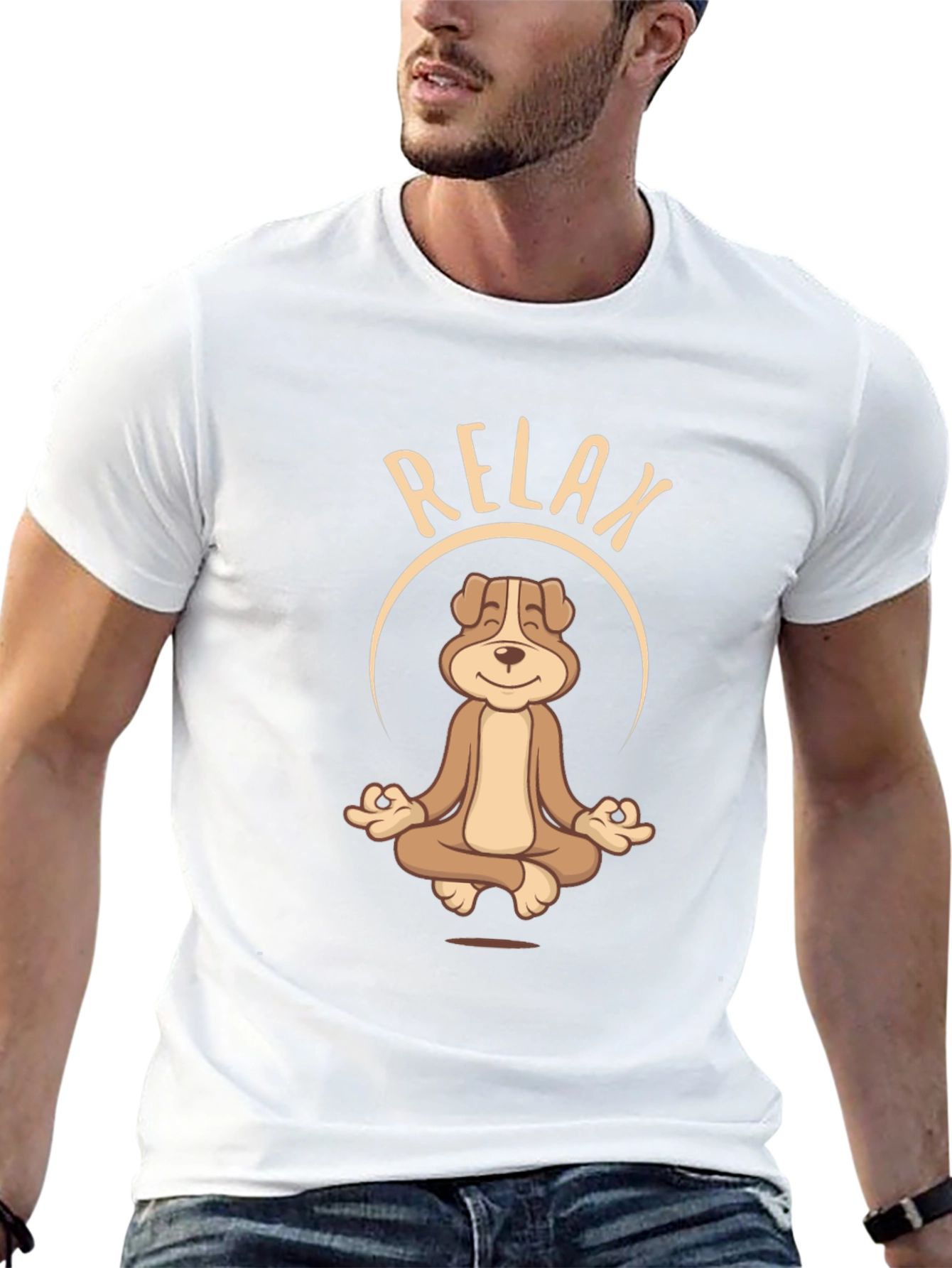 Relax Dog Meditation Graphic Tee