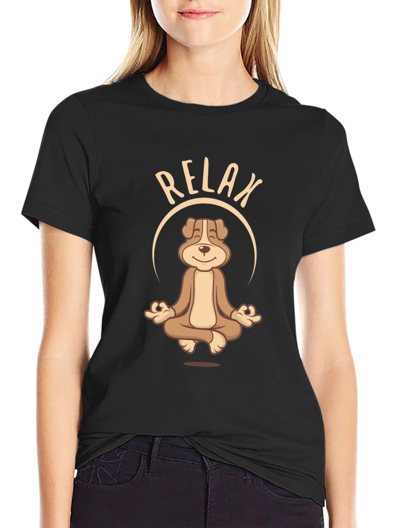 Relax Dog Meditation Graphic Tee