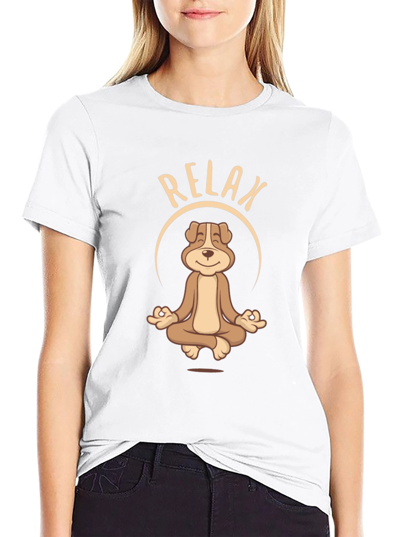 Relax Dog Meditation Graphic Tee