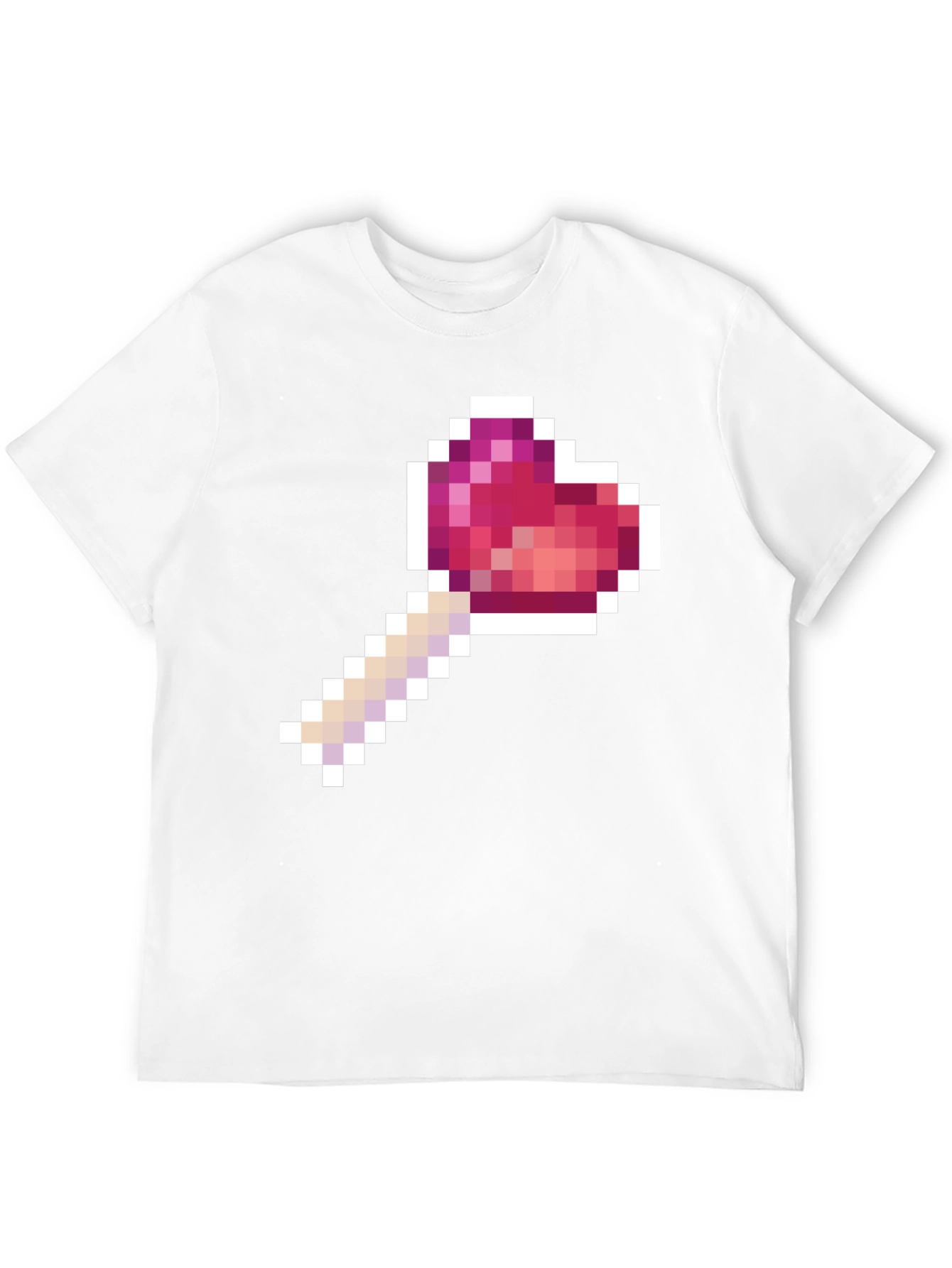 Pixel Heart Lollipop Black T-Shirt