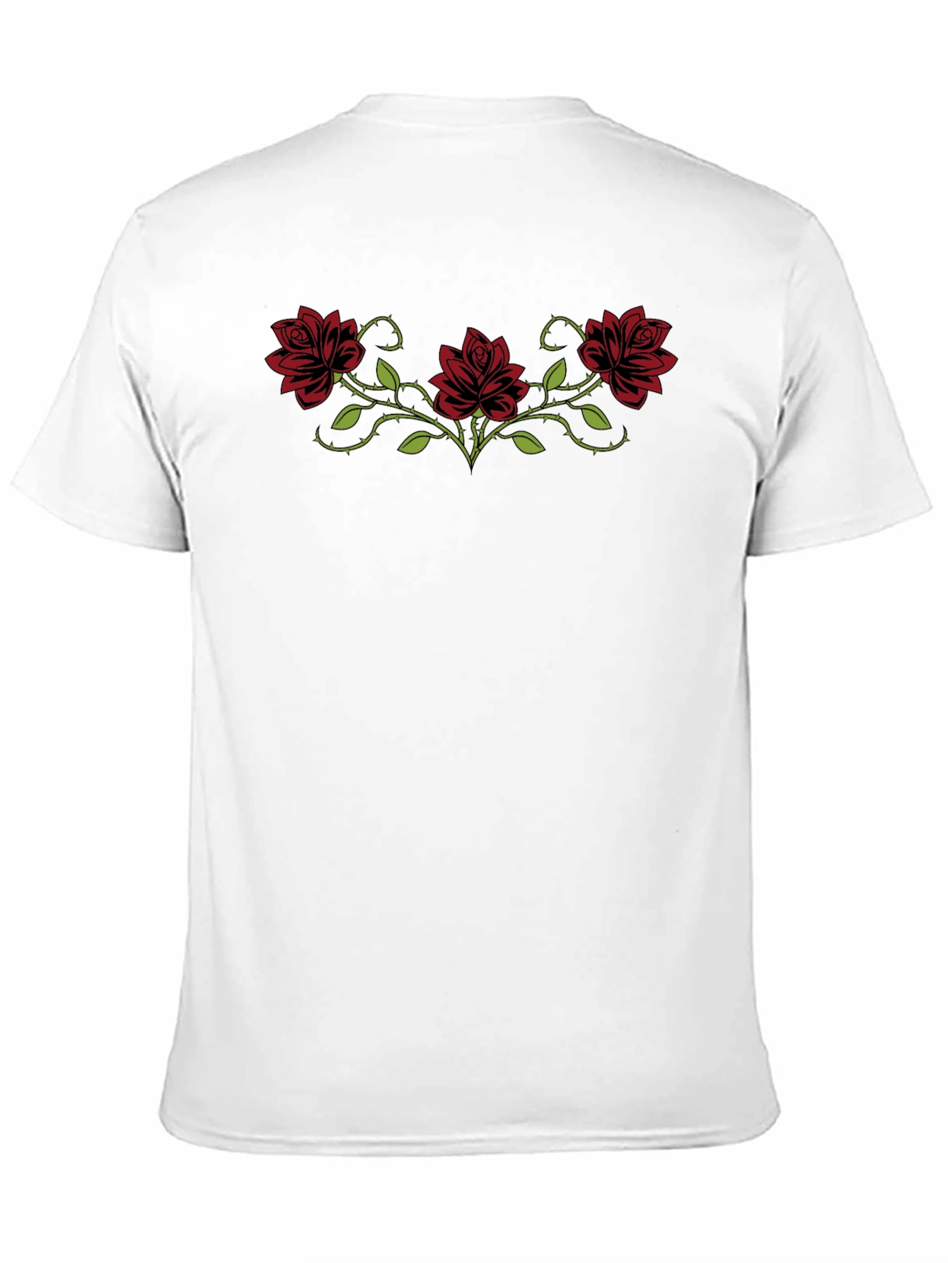 Rose Vines Graphic T-Shirt - Black