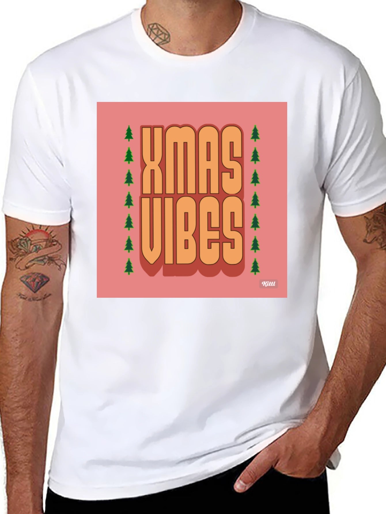 Xmas Vibes Graphic Tee - Holiday Season
