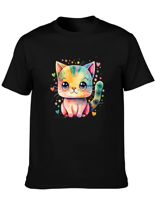 Cute Cat T-Shirt - Cartoon Kitten Design