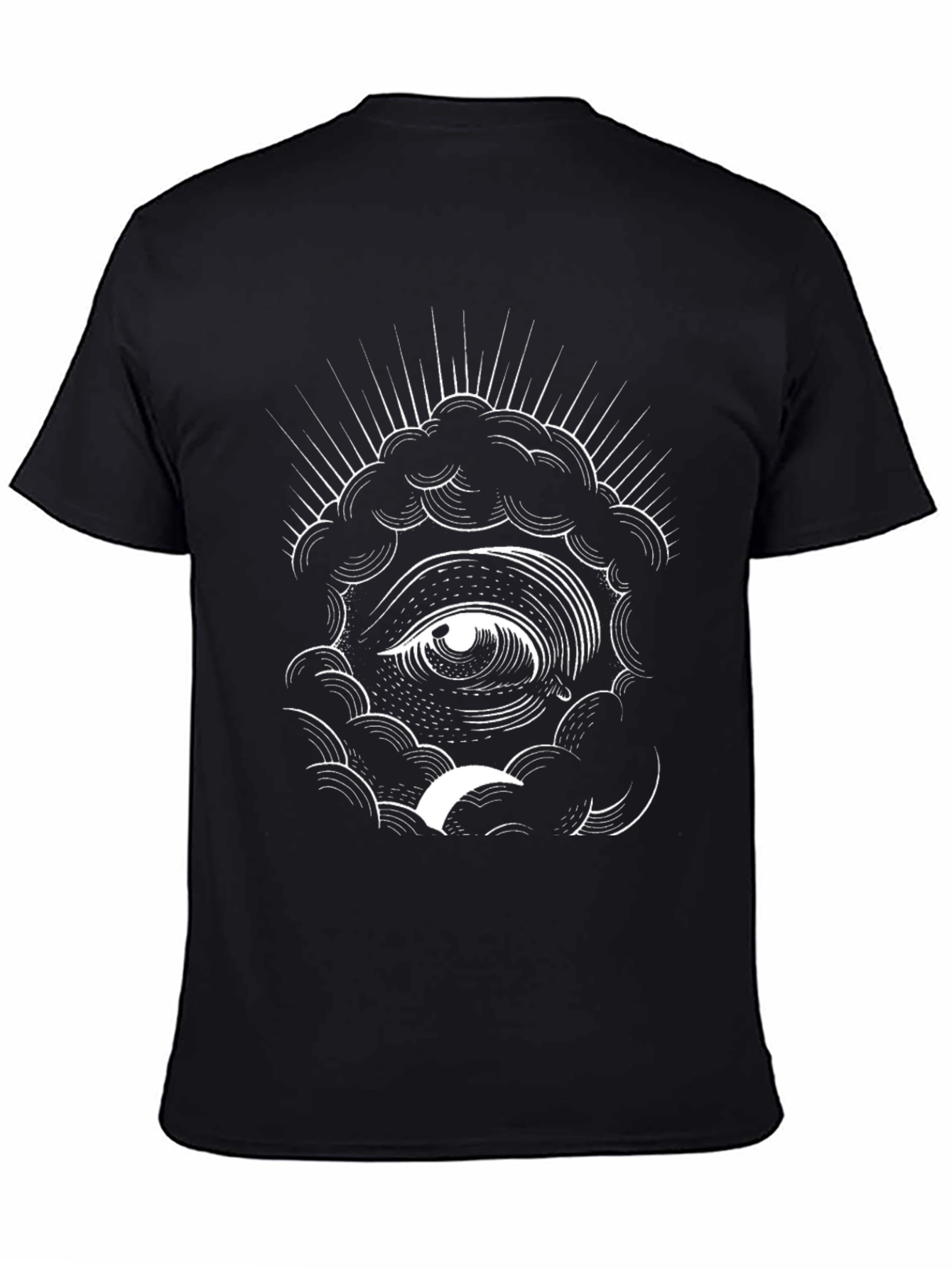 Eye of Providence Cloud Graphic Black T-Shirt