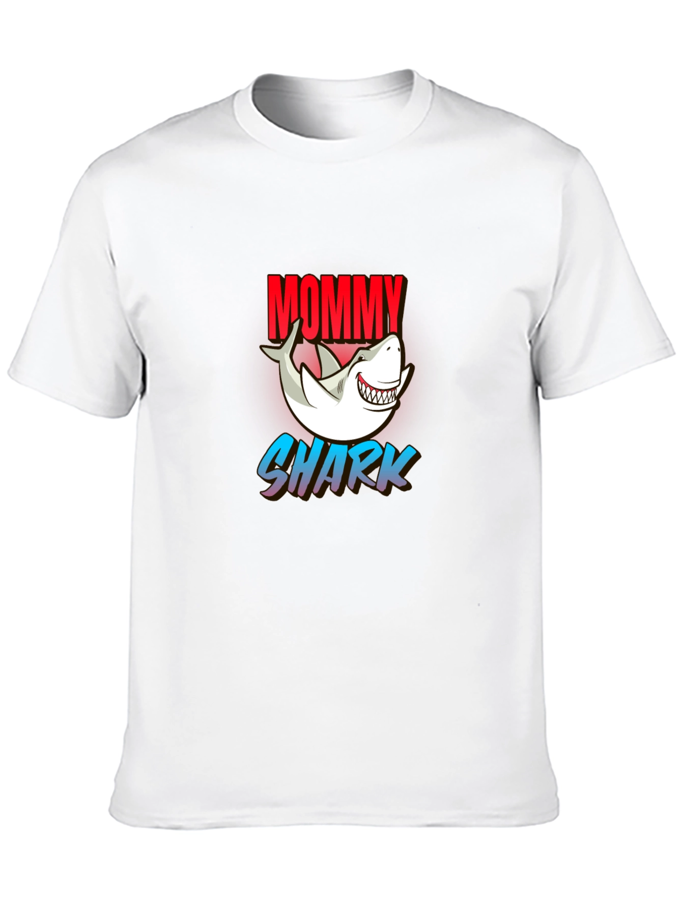 Mommy Shark Graphic Tee - Black Cotton Blend