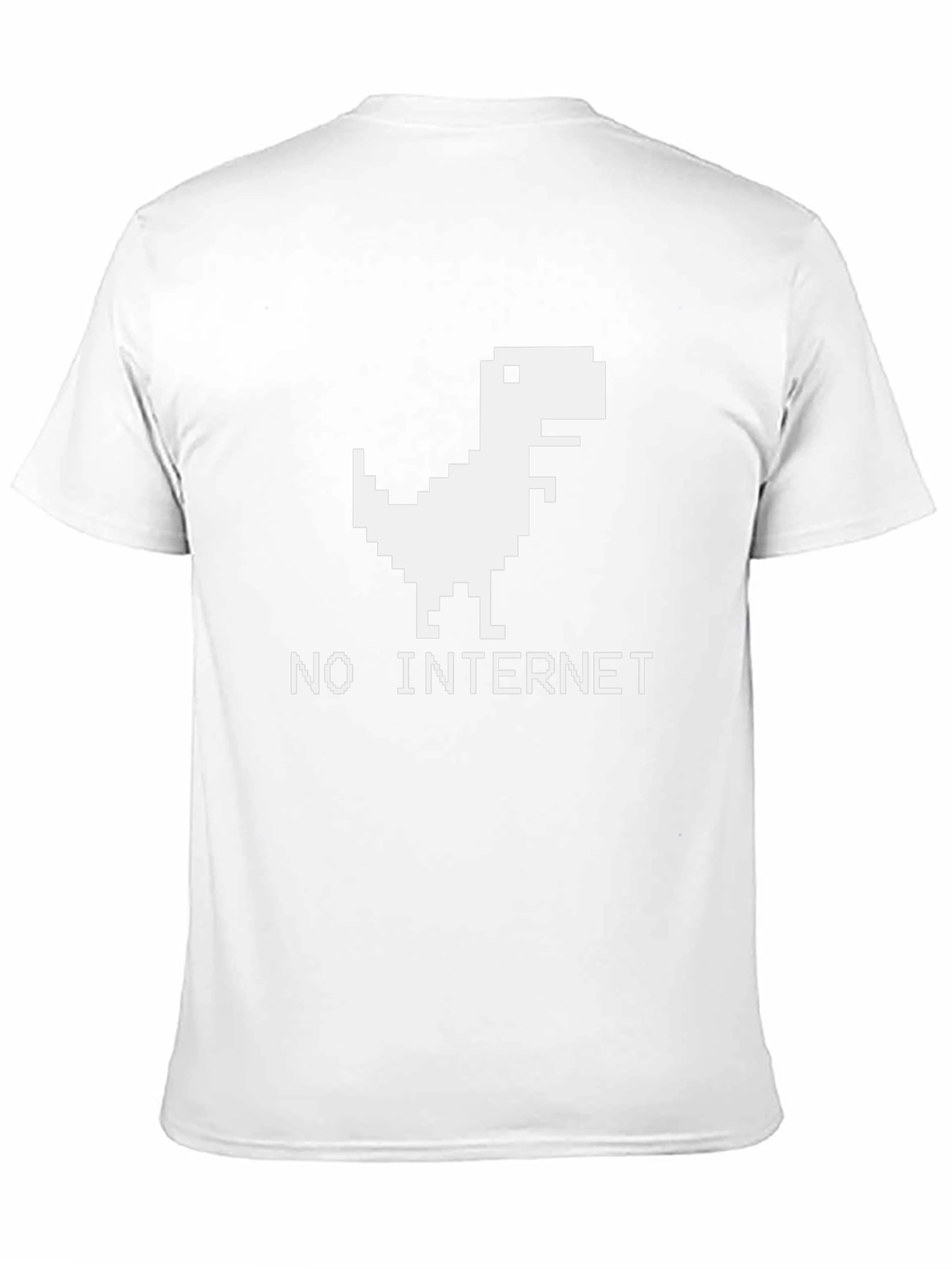 Pixel Dinosaur No Internet Graphic T-Shirt