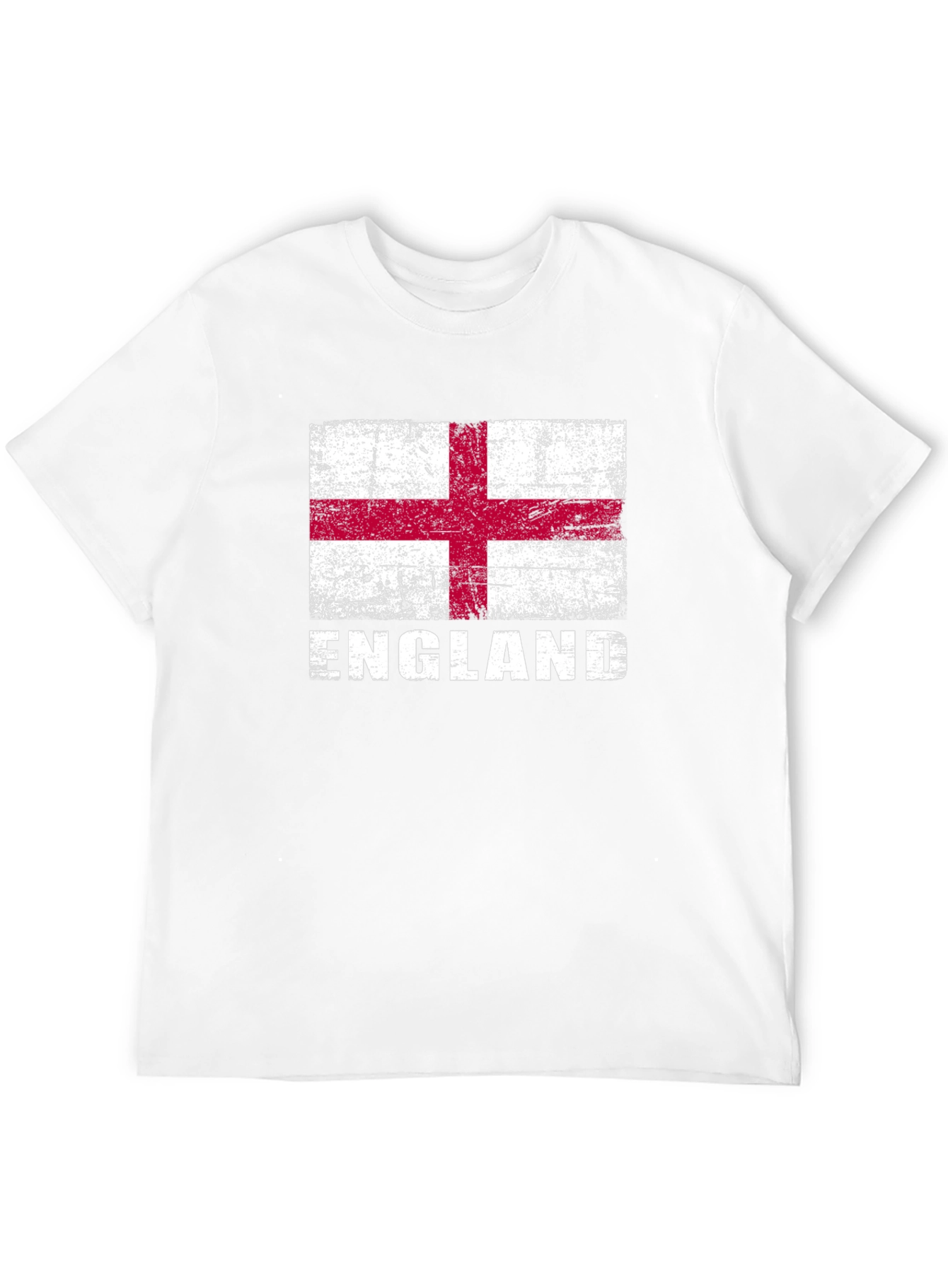 England Flag Graphic T-Shirt - Distressed Look