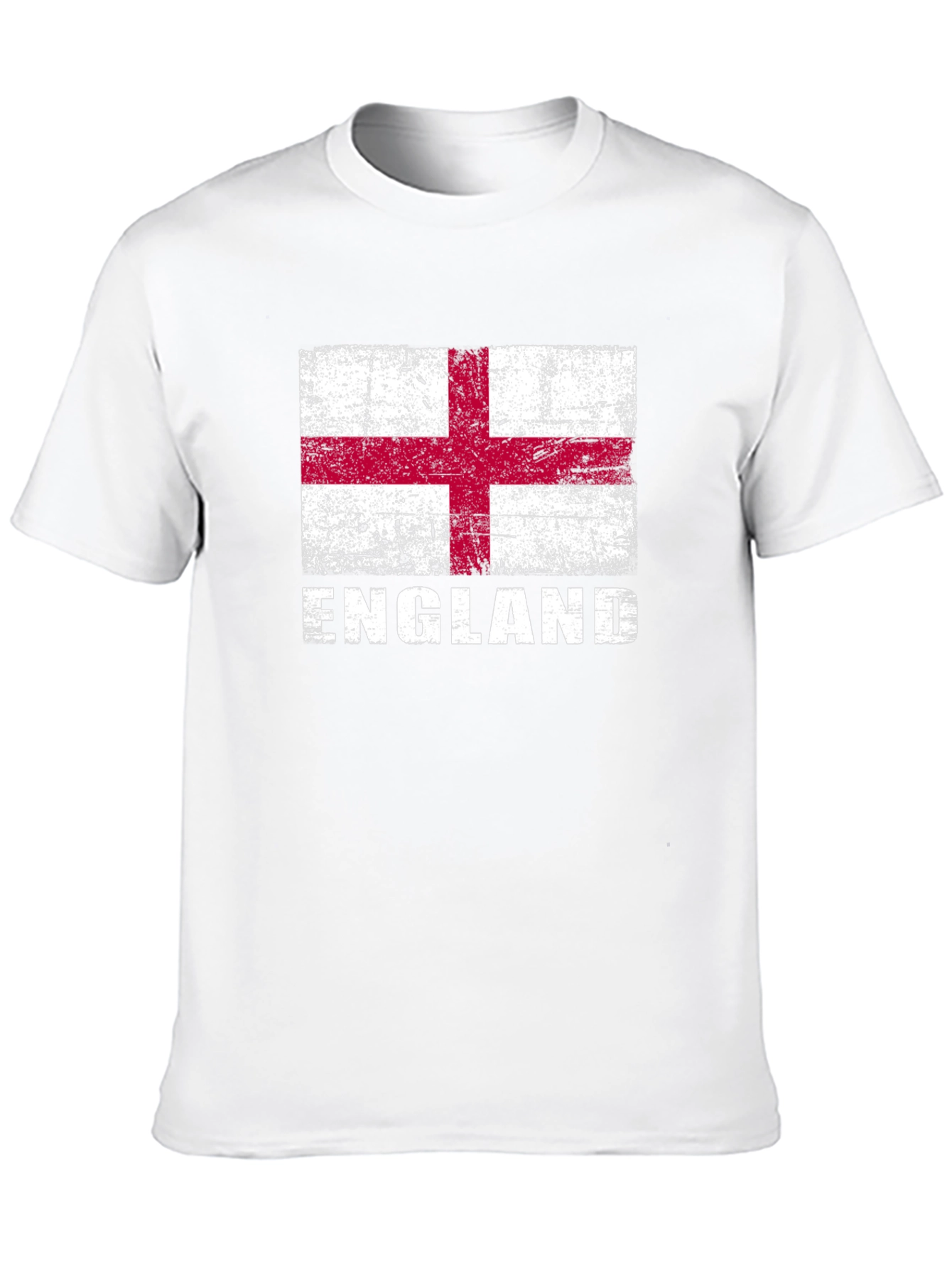 England Flag Graphic T-Shirt - Distressed Look